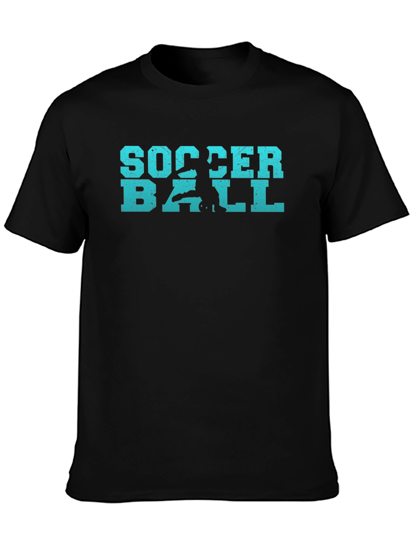 Soccer Ball Graphic T-Shirt - Black