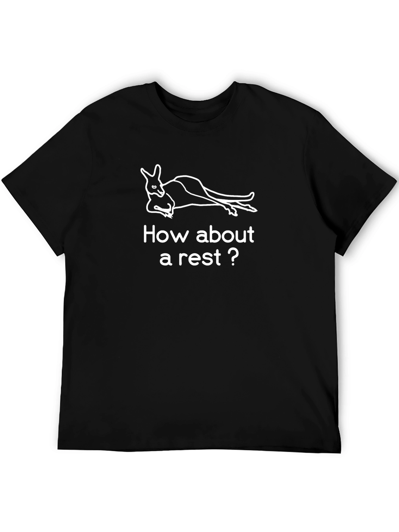 Relaxed Kangaroo Graphic Tee - How About a Rest?