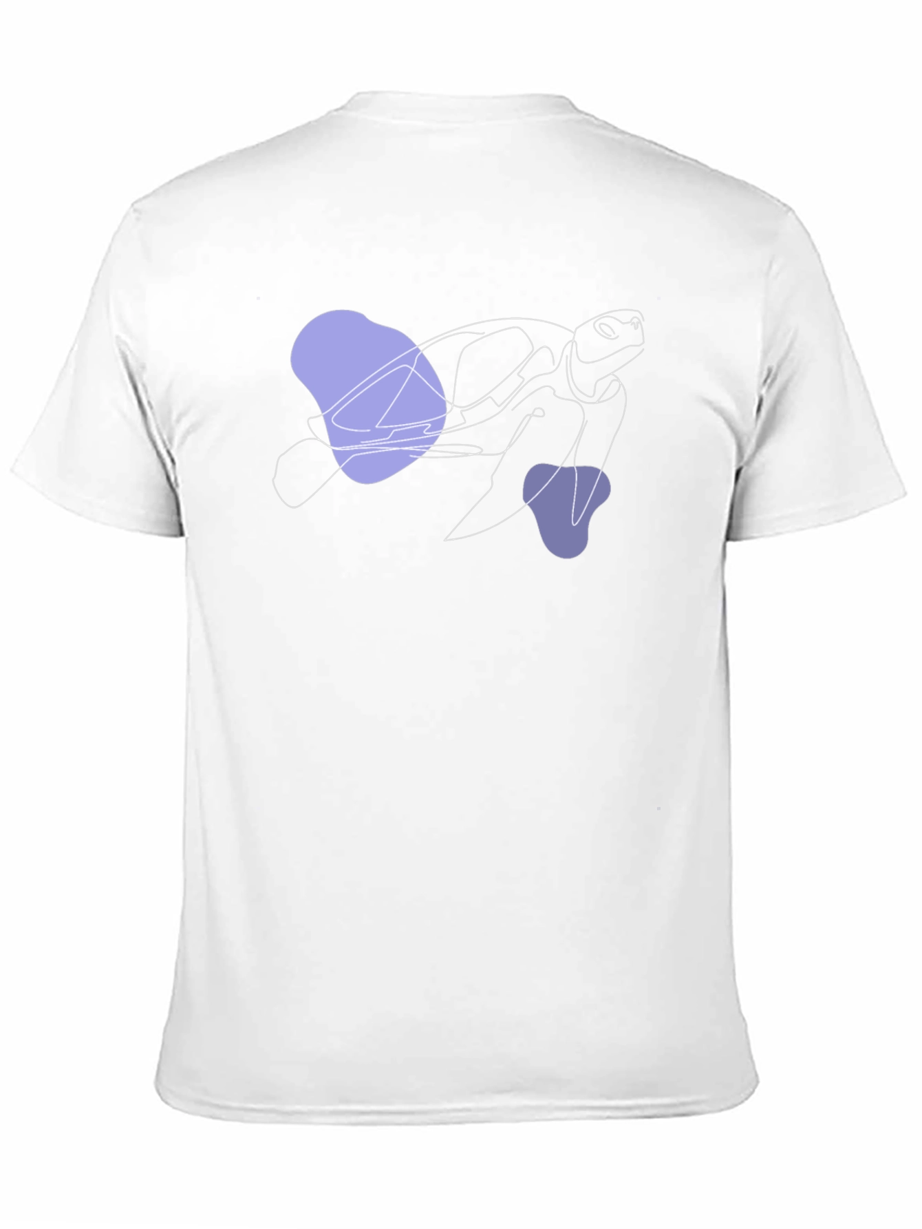 Abstract Turtle Graphic Black T-Shirt