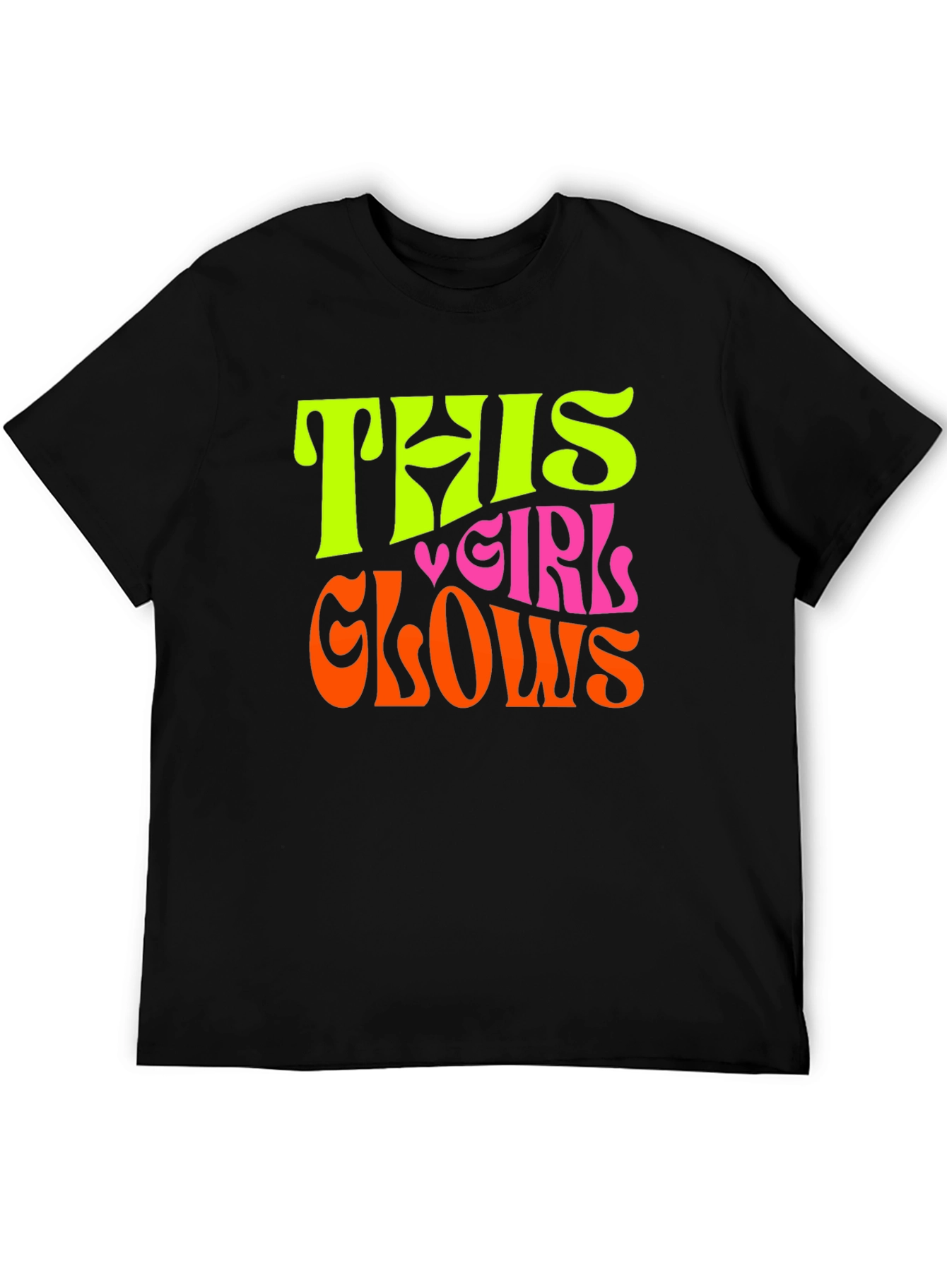 This Girl Glows Graphic Tee - Trendy Fun T-Shirt