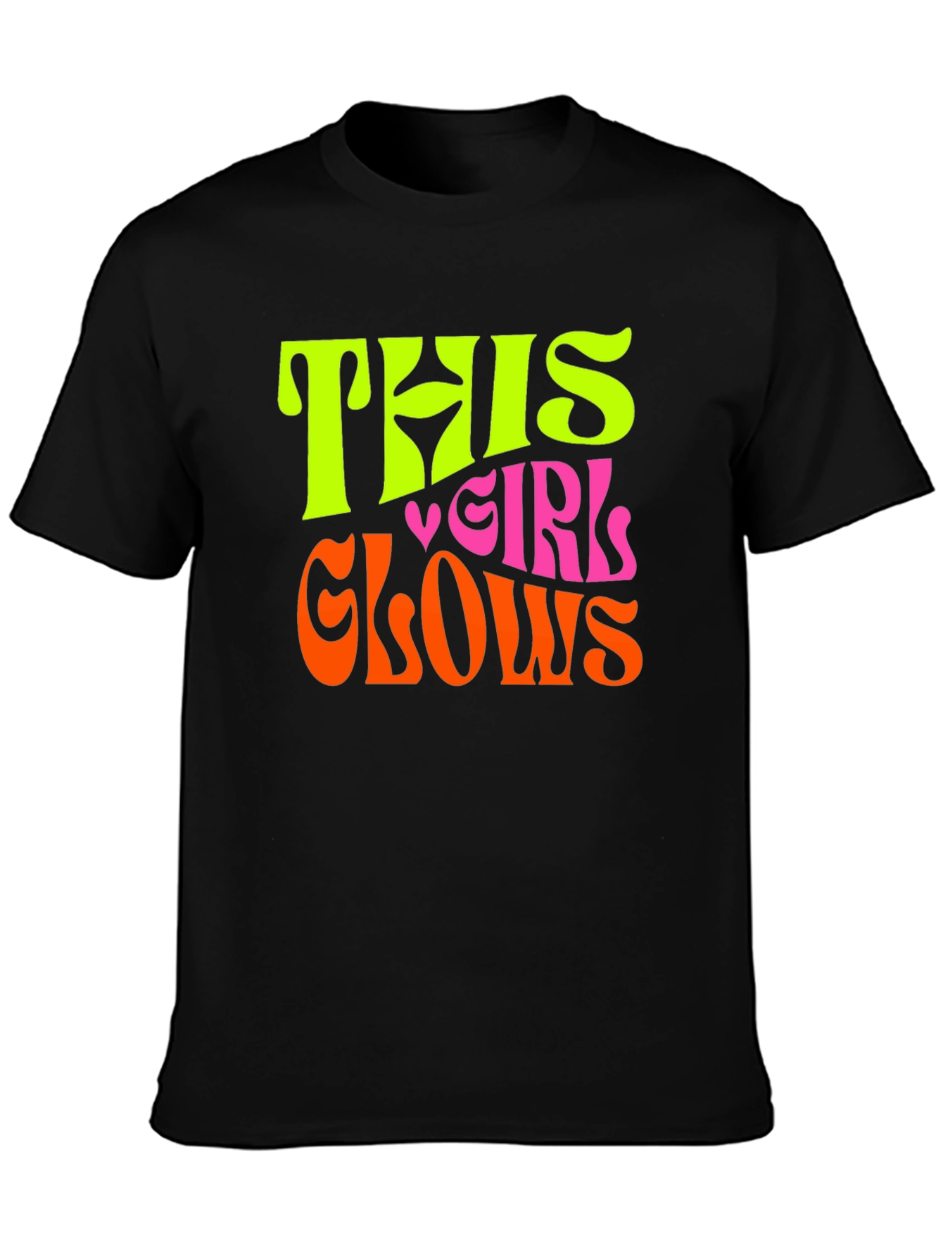 This Girl Glows Graphic Tee - Trendy Fun T-Shirt