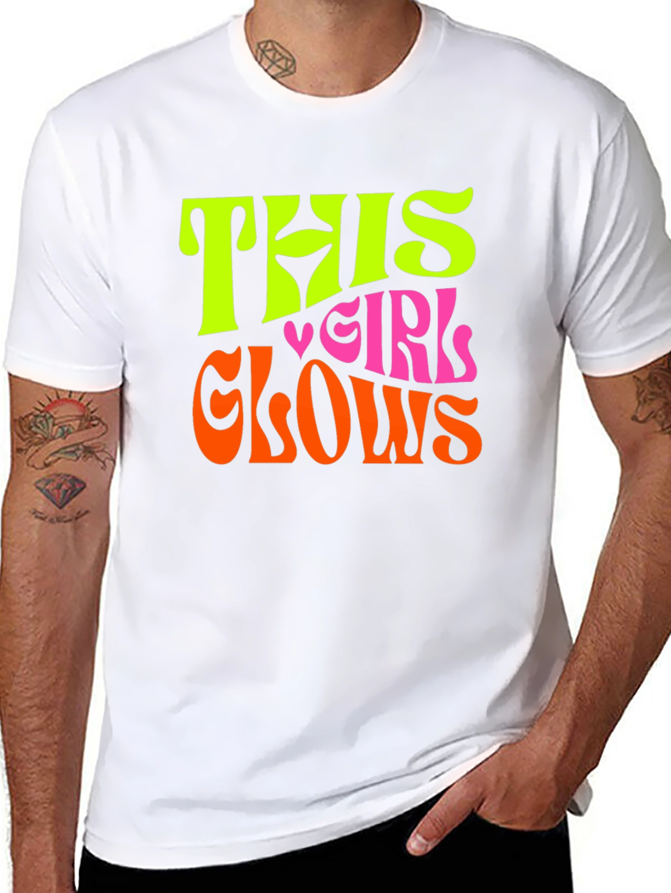 This Girl Glows Graphic Tee - Trendy Fun T-Shirt
