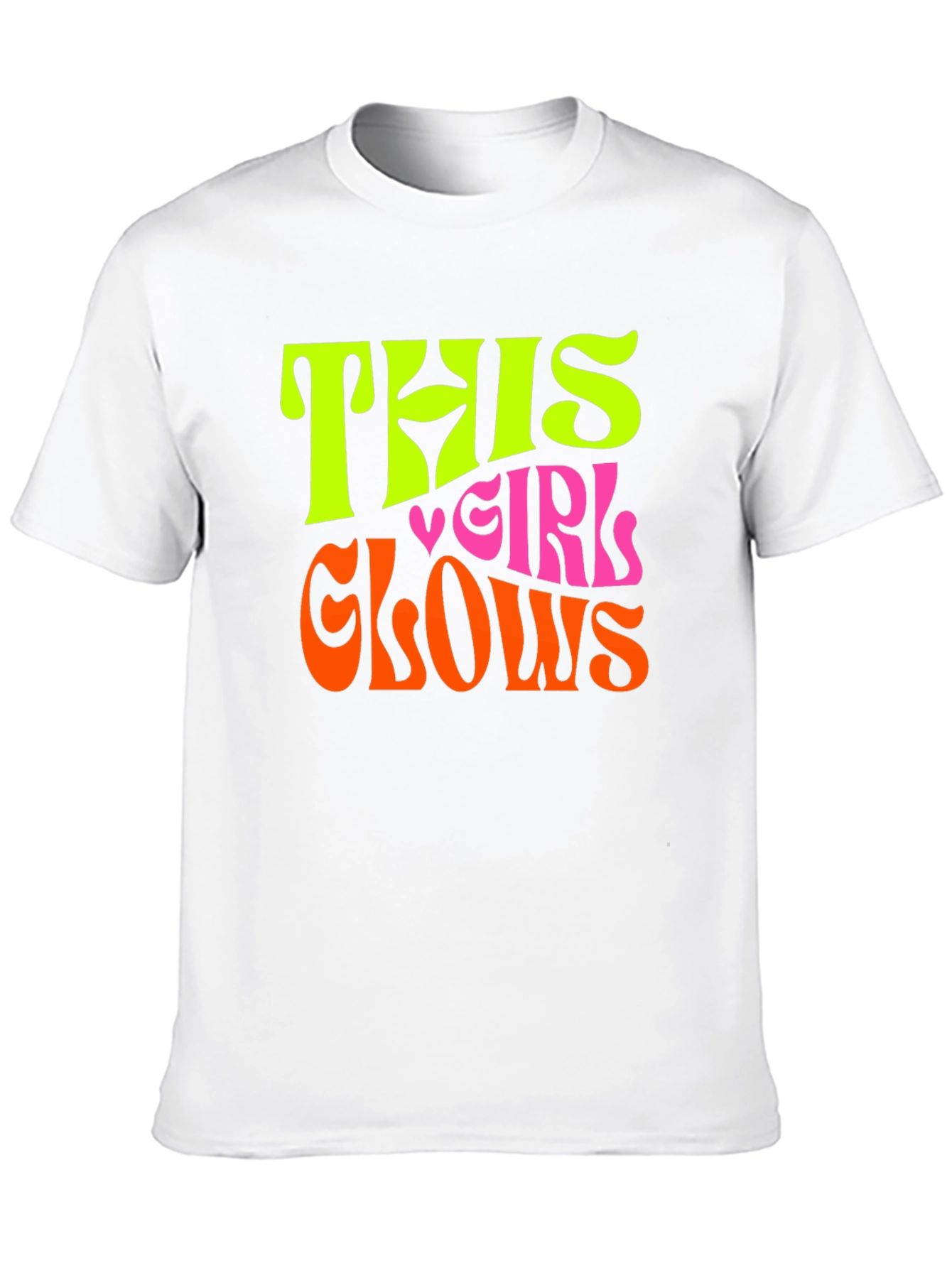 This Girl Glows Graphic Tee - Trendy Fun T-Shirt