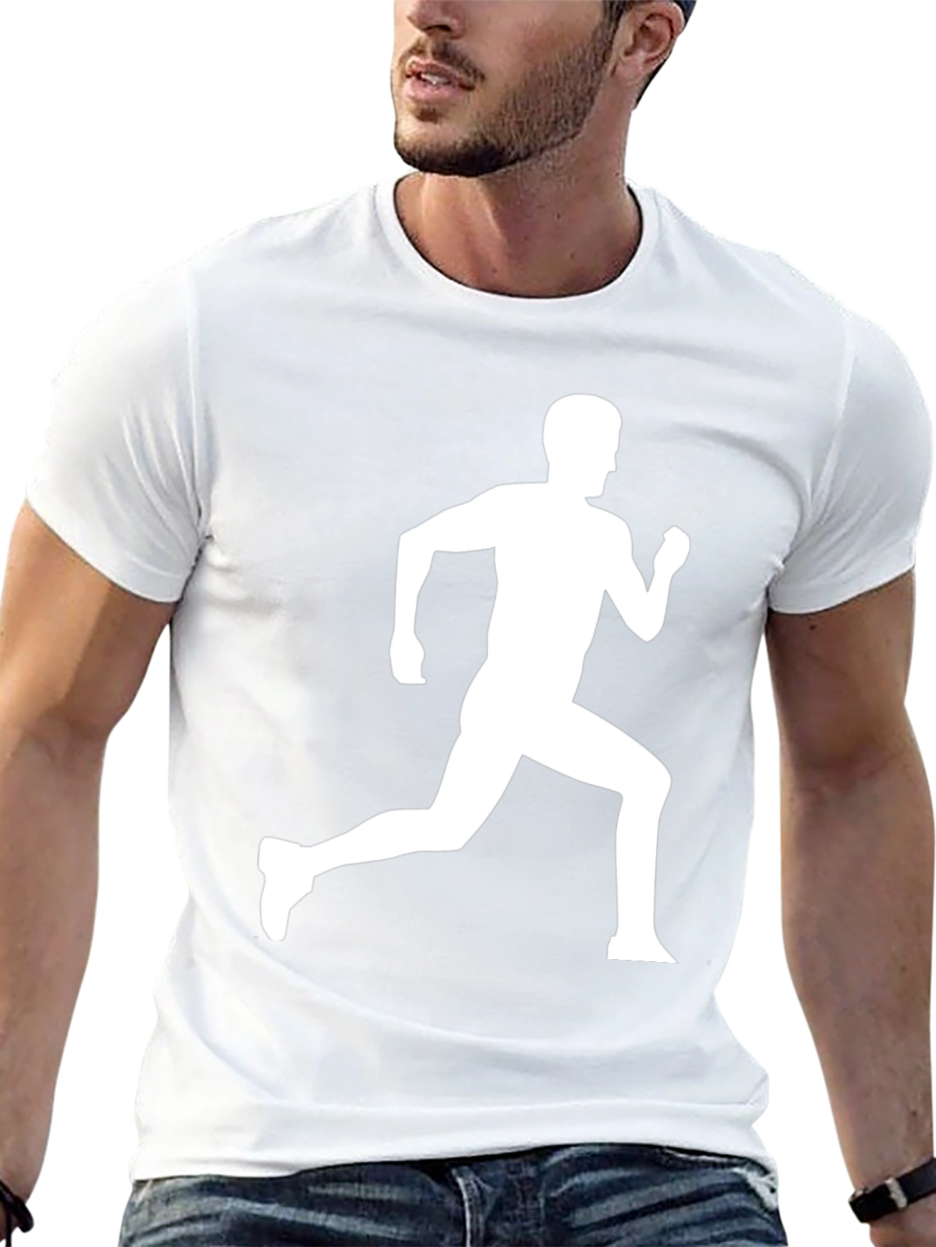 Runner Silhouette Graphic Black T-Shirt