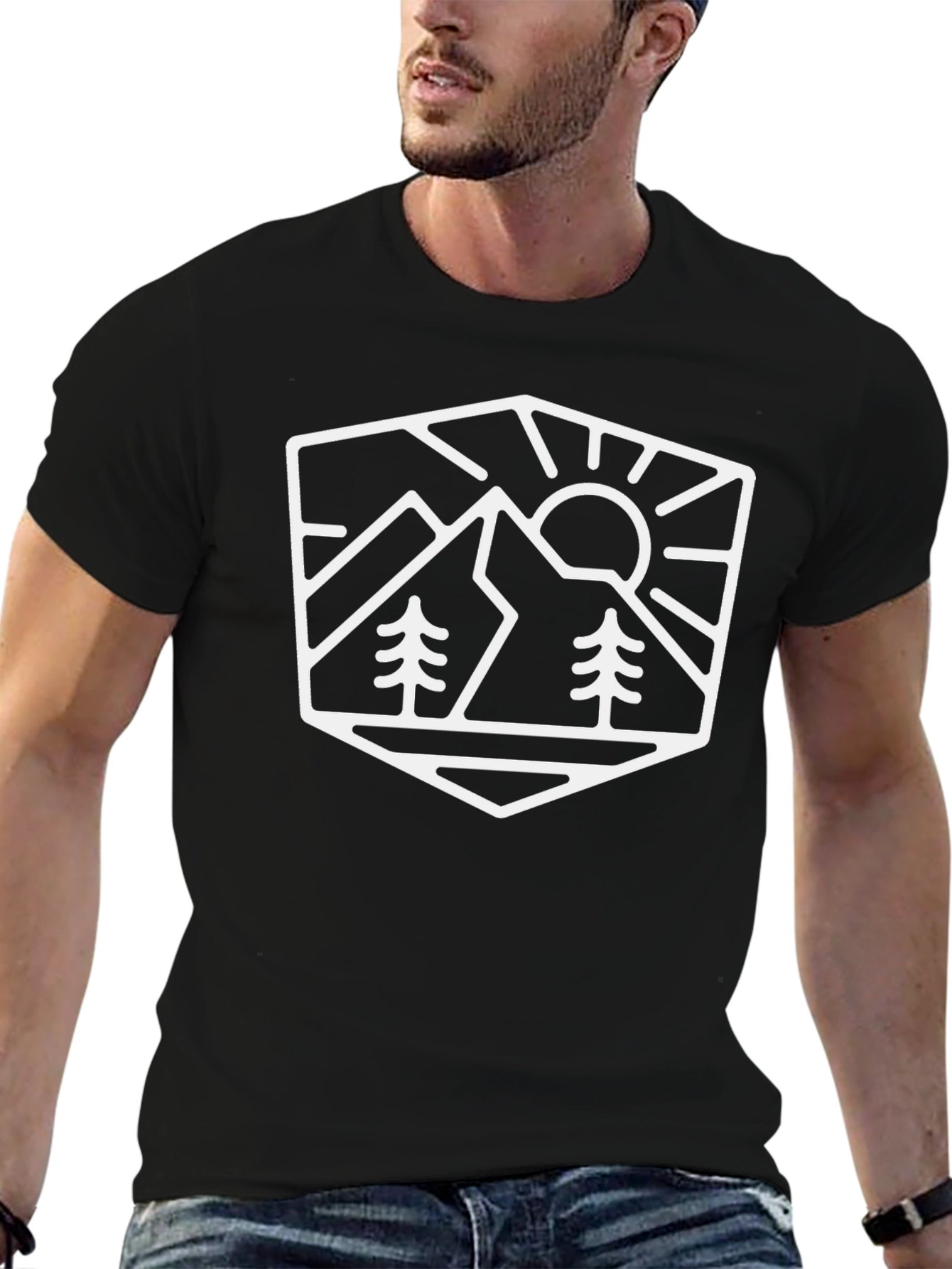 Mountain Graphic Black T-Shirt - Adventure Ready