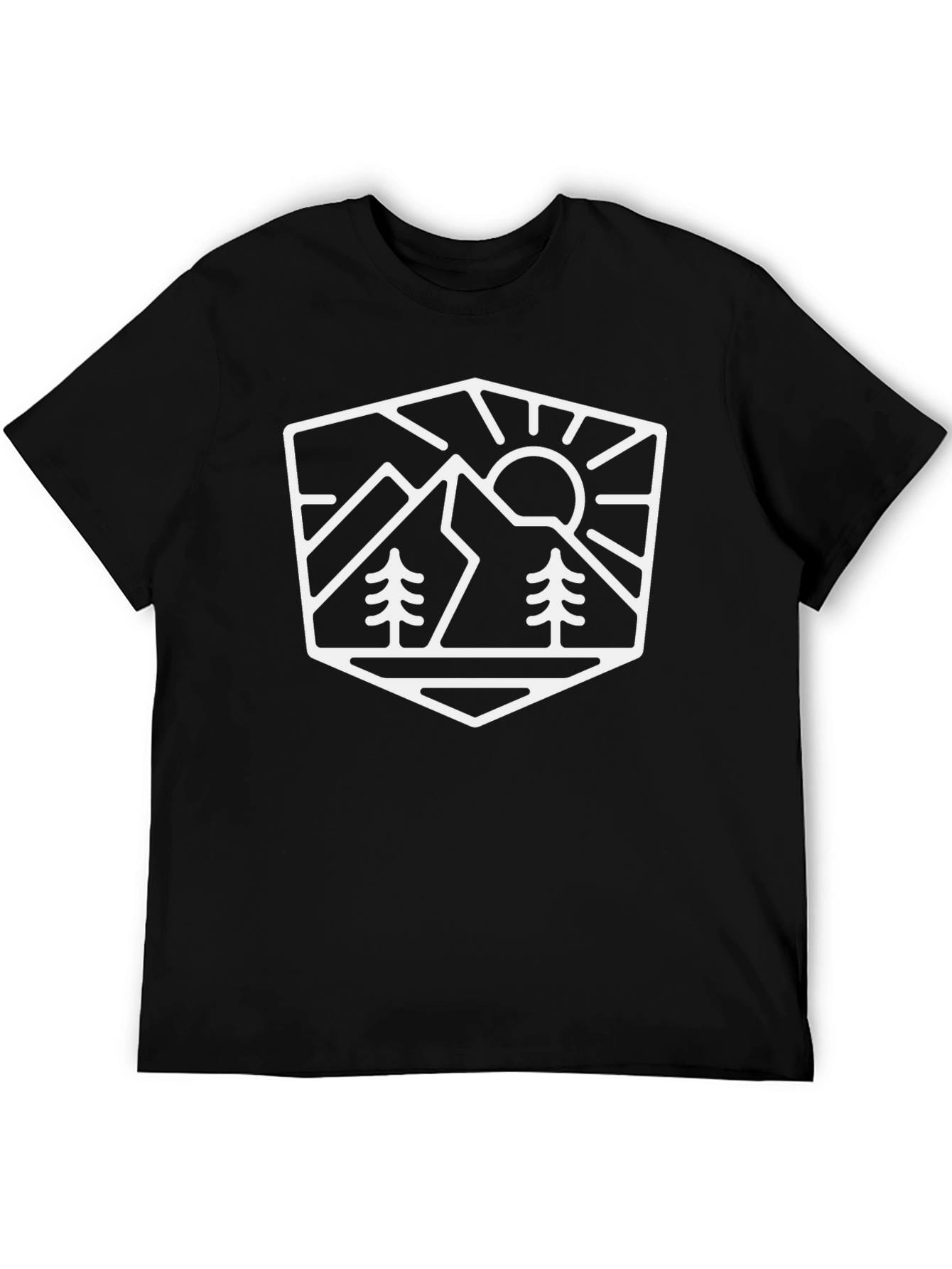 Mountain Graphic Black T-Shirt - Adventure Ready