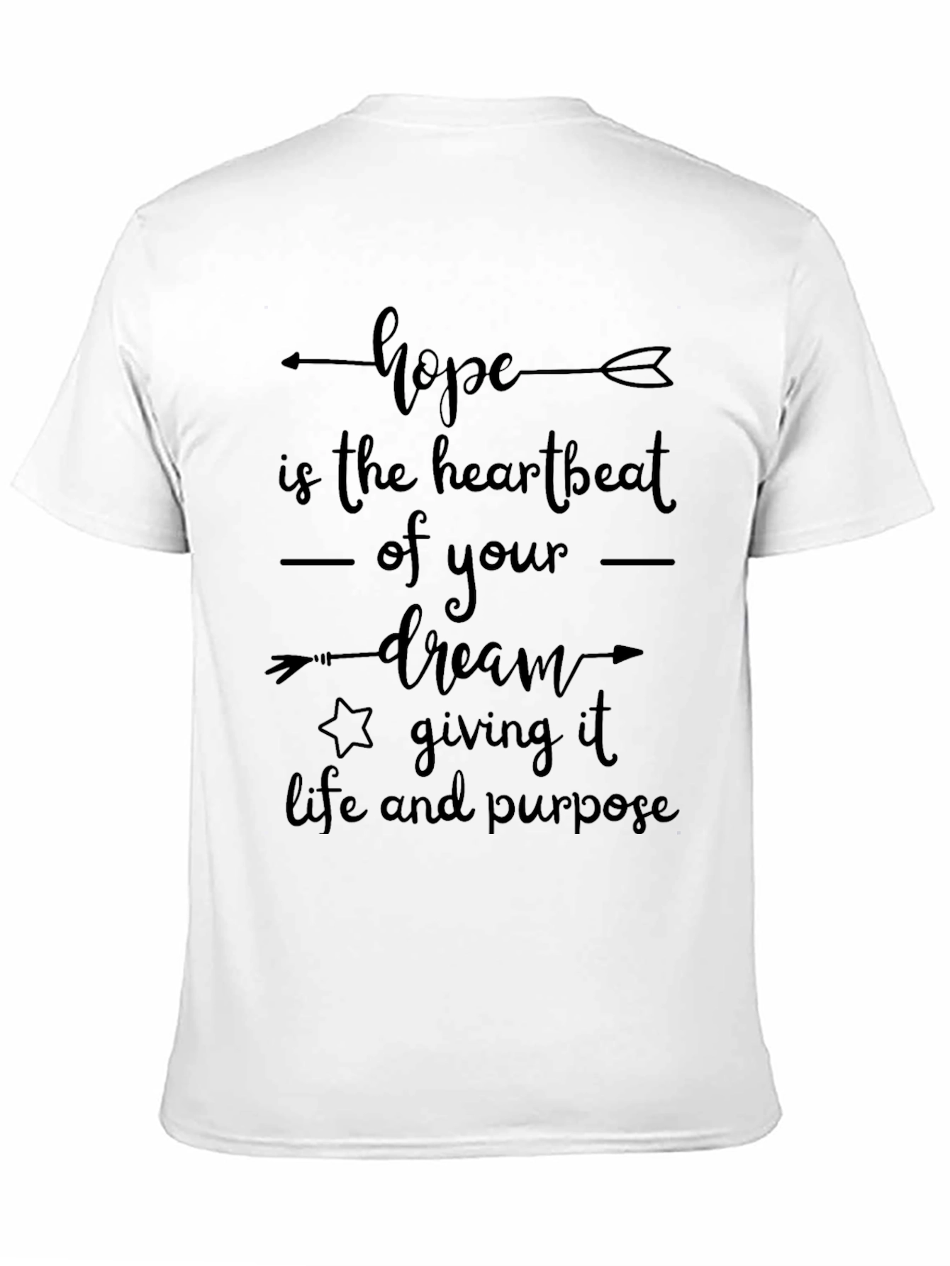 Hope Dream Heartbeat Graphic Tee - Black