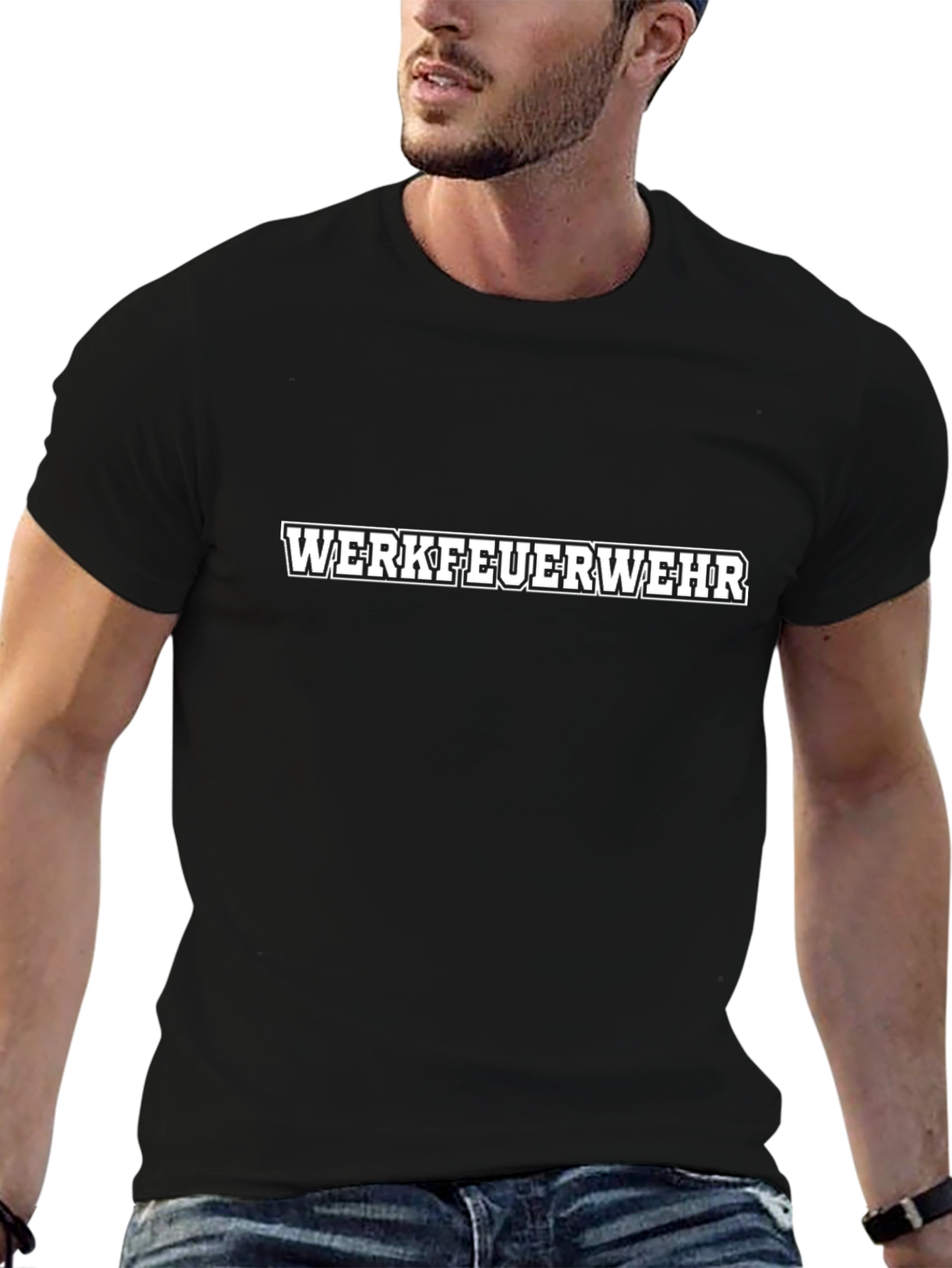 Werkfeuerwehr T-Shirt Black Cotton