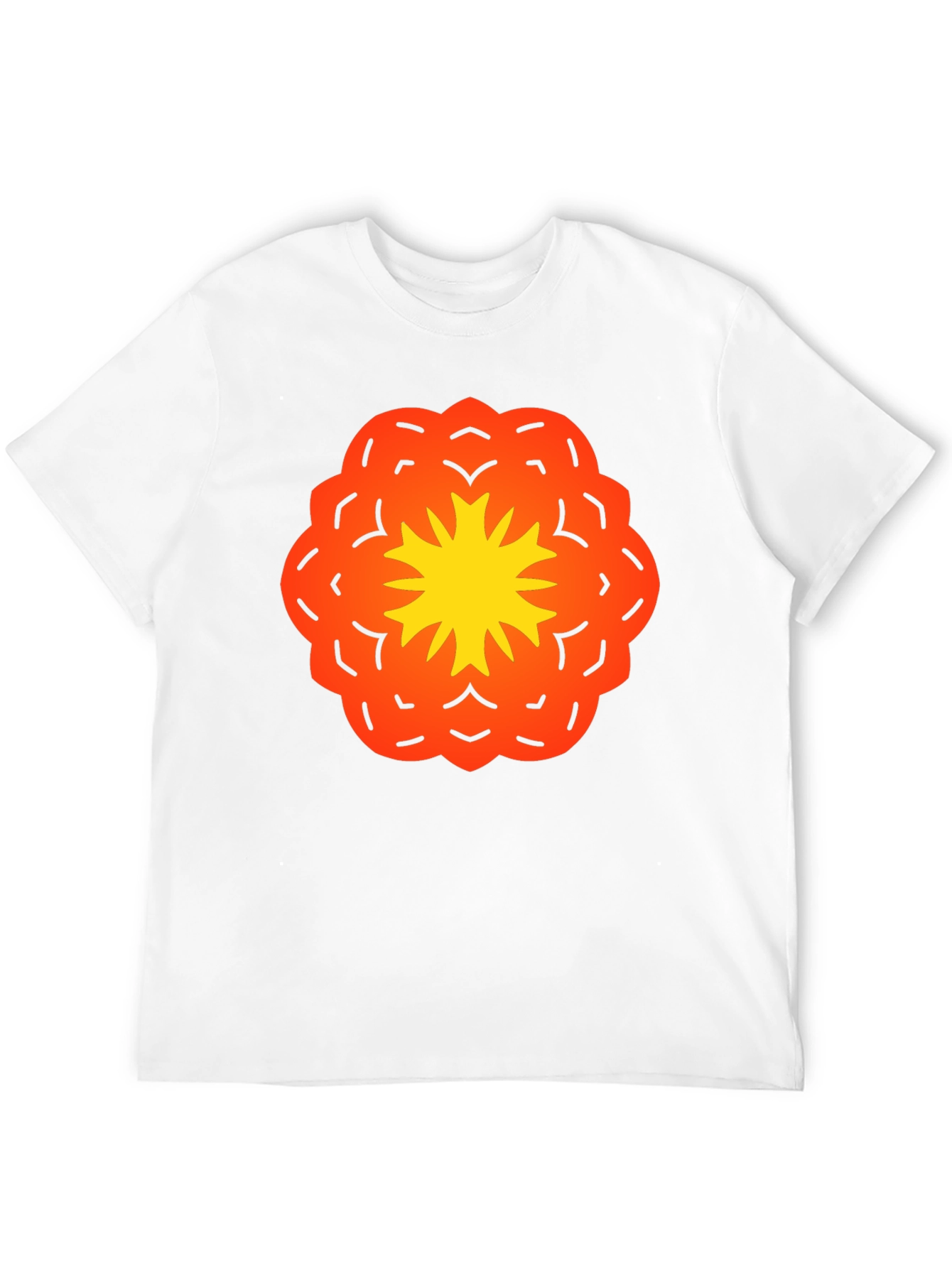 Vibrant Flower Graphic Black T-Shirt