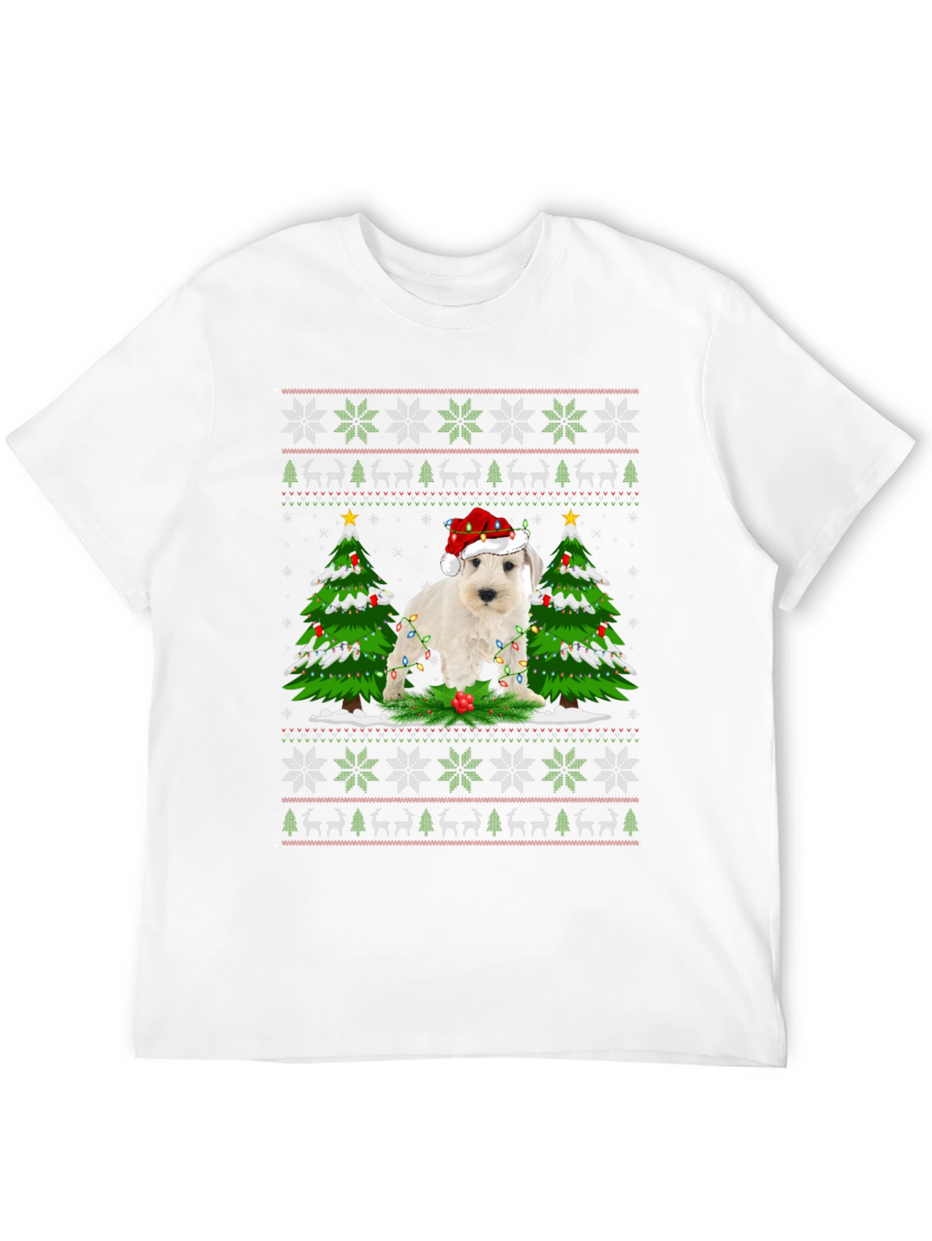 Festive Dog Christmas Sweater T-Shirt