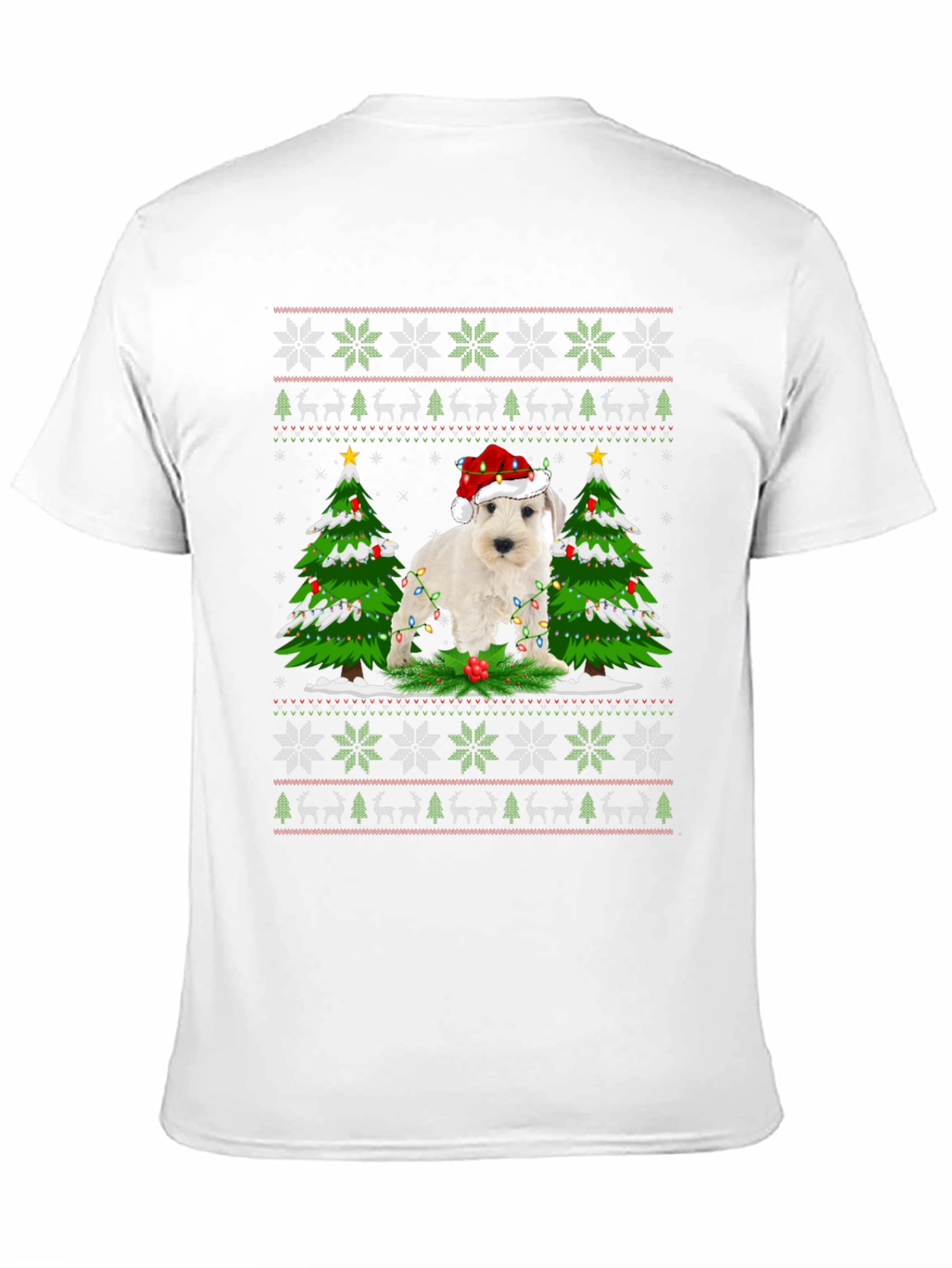 Festive Dog Christmas Sweater T-Shirt