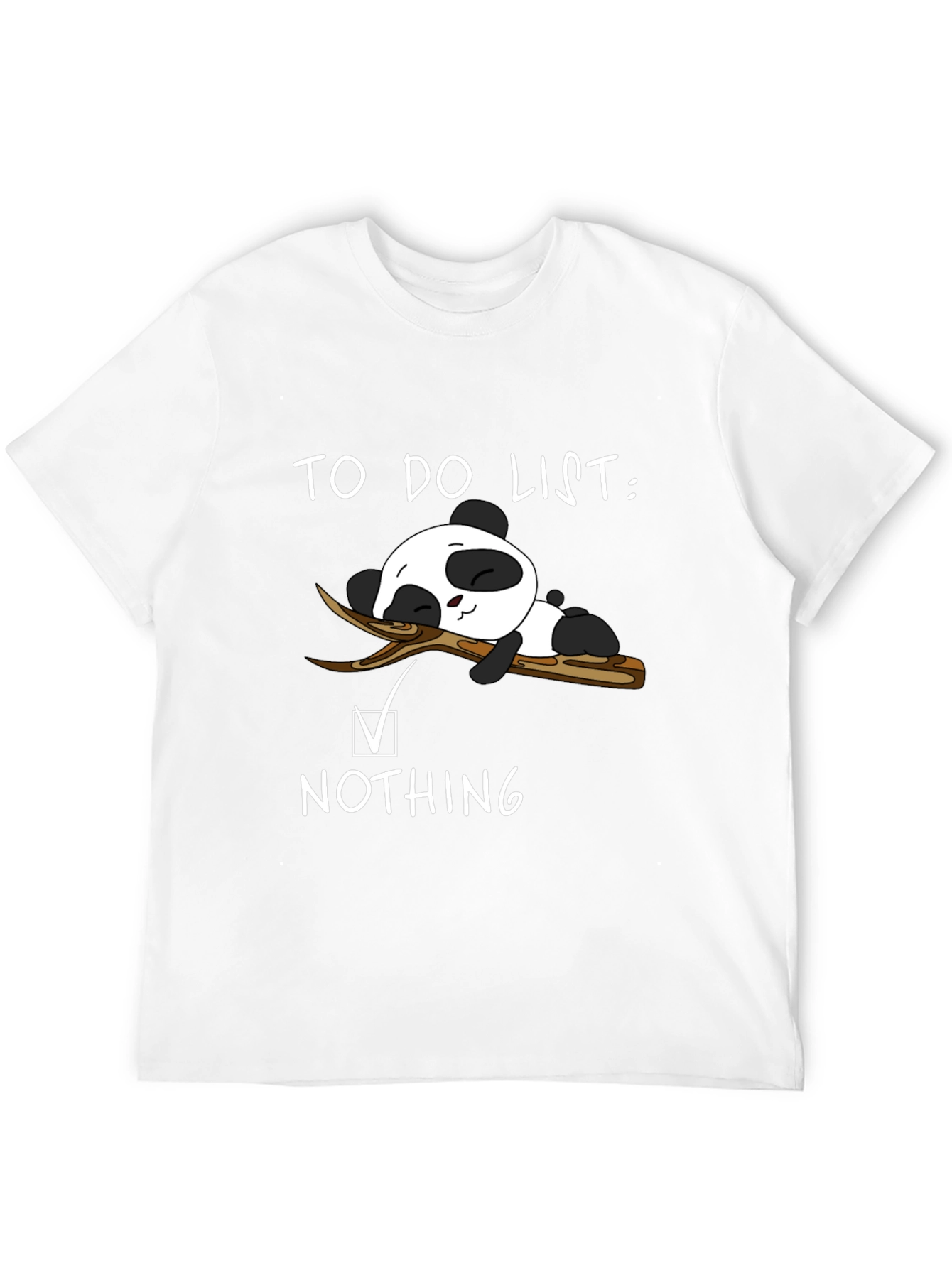 Panda To-Do List: Nothing T-Shirt