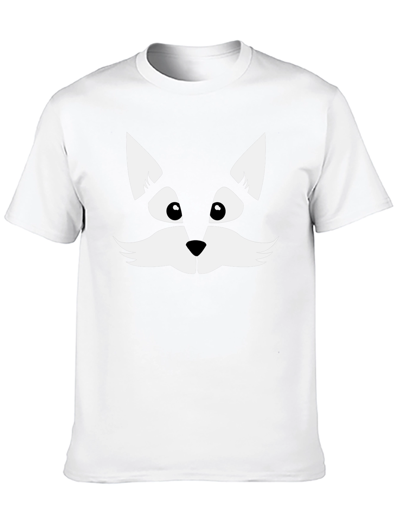 Fun Black T-Shirt with Cute Cat Face Graphic