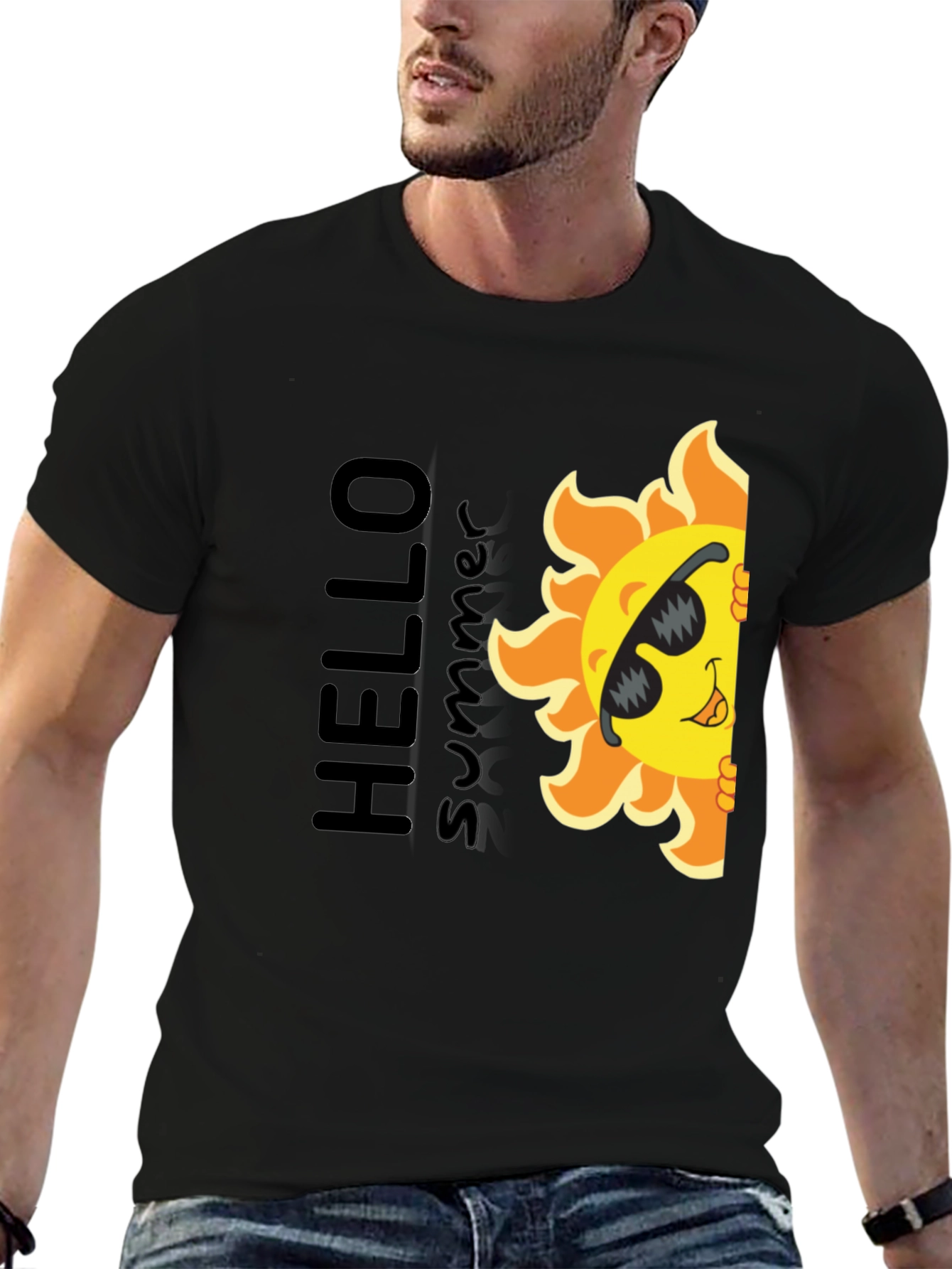 Hello Summer Sun Graphic T-Shirt