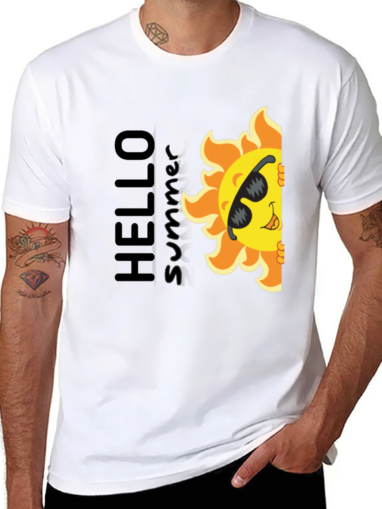 Hello Summer Sun Graphic T-Shirt