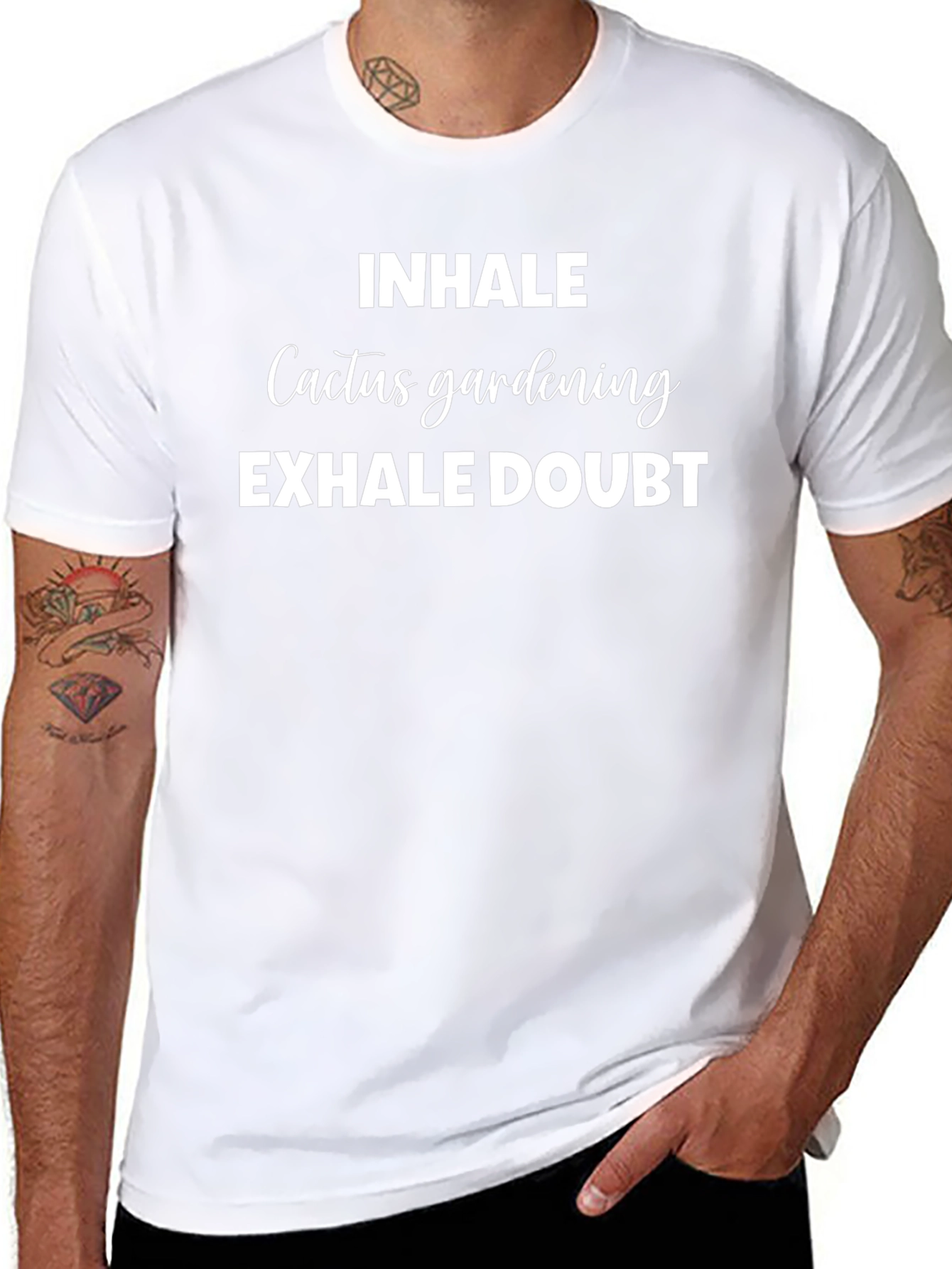 Inhale Cactus Gardening Exhale Doubt T-Shirt