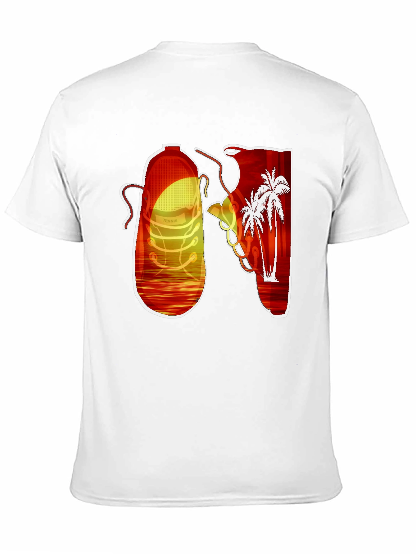 Sunset Tennis Shoe Graphic Tee