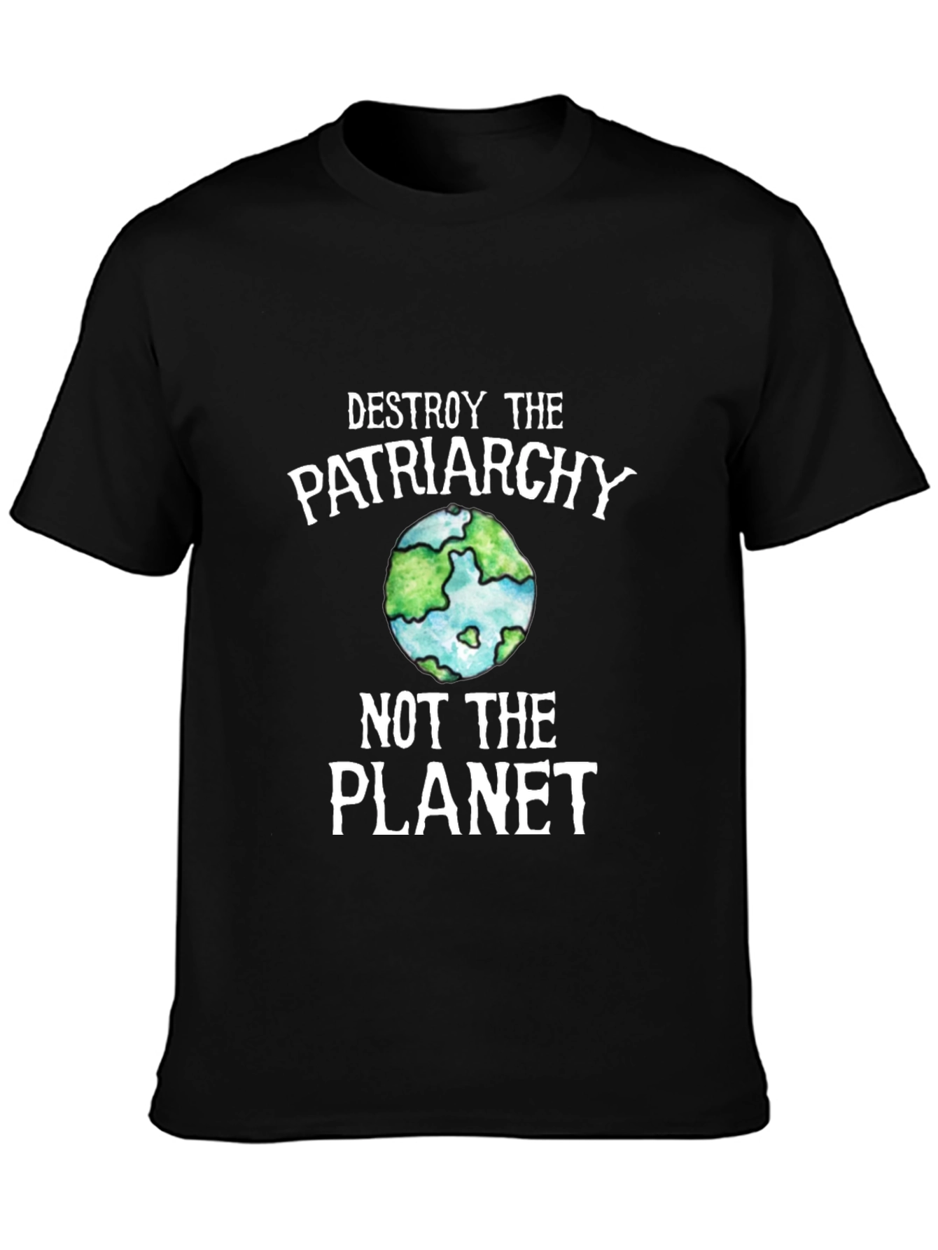 Destroy the Patriarchy T-Shirt Earth Graphic Tee
