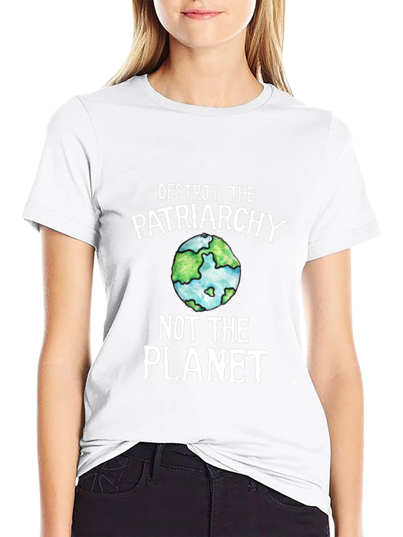 Destroy the Patriarchy T-Shirt Earth Graphic Tee