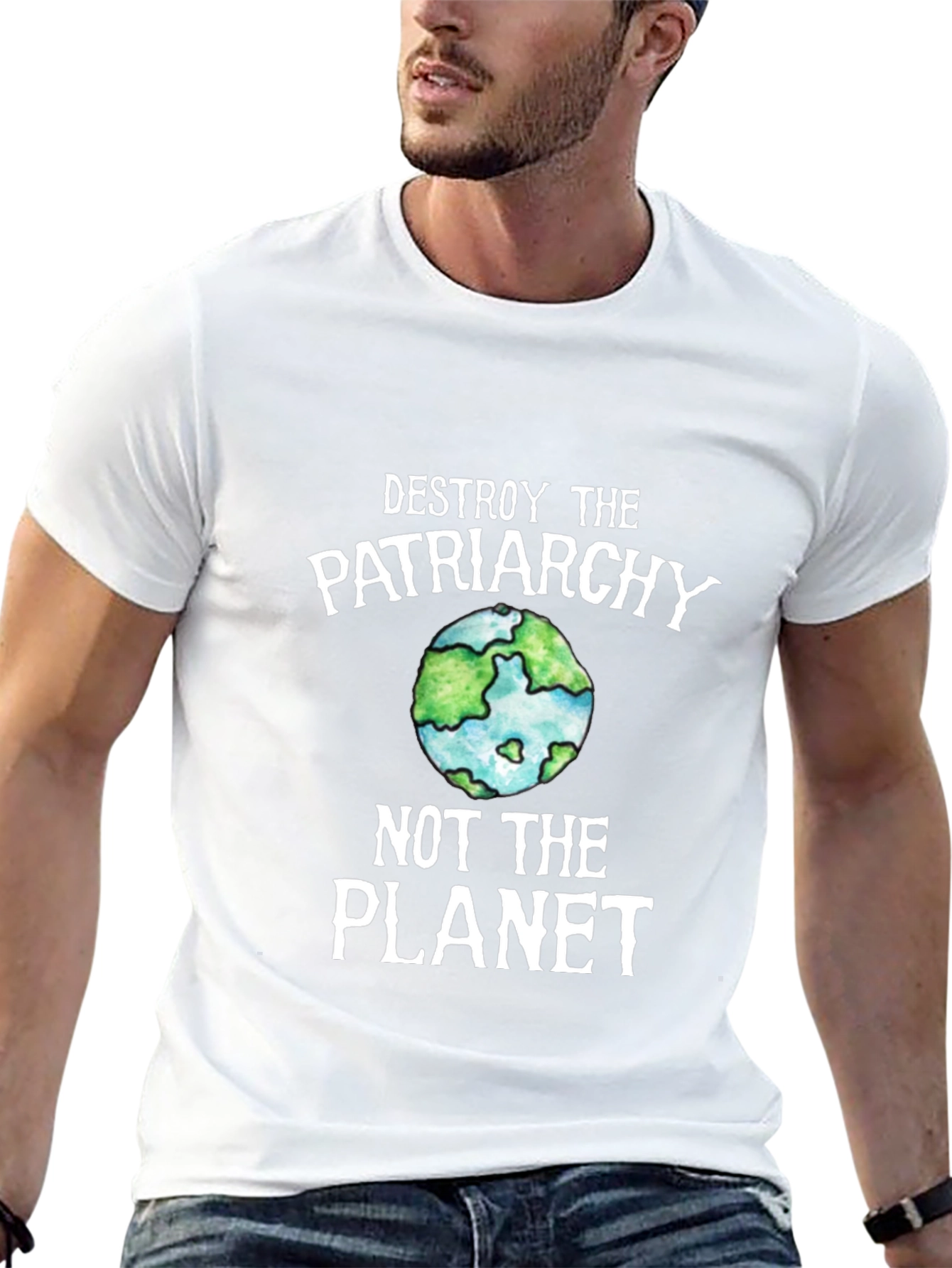 Destroy the Patriarchy T-Shirt Earth Graphic Tee