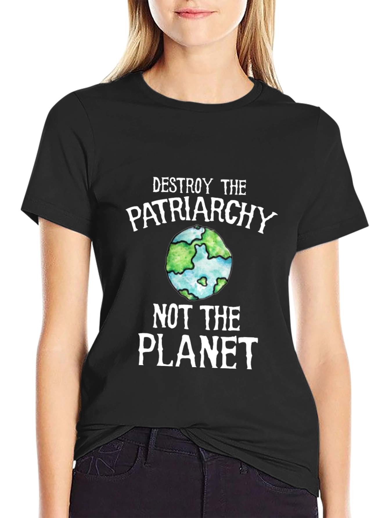 Destroy the Patriarchy T-Shirt Earth Graphic Tee