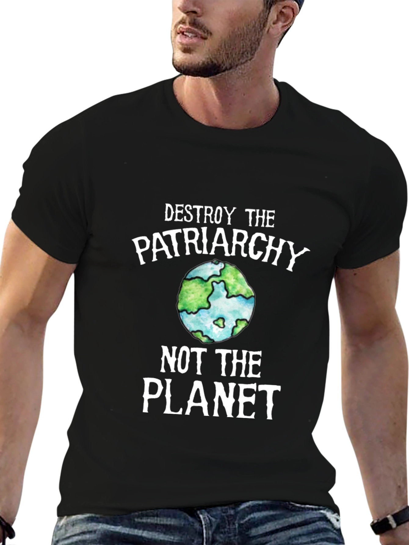 Destroy the Patriarchy T-Shirt Earth Graphic Tee