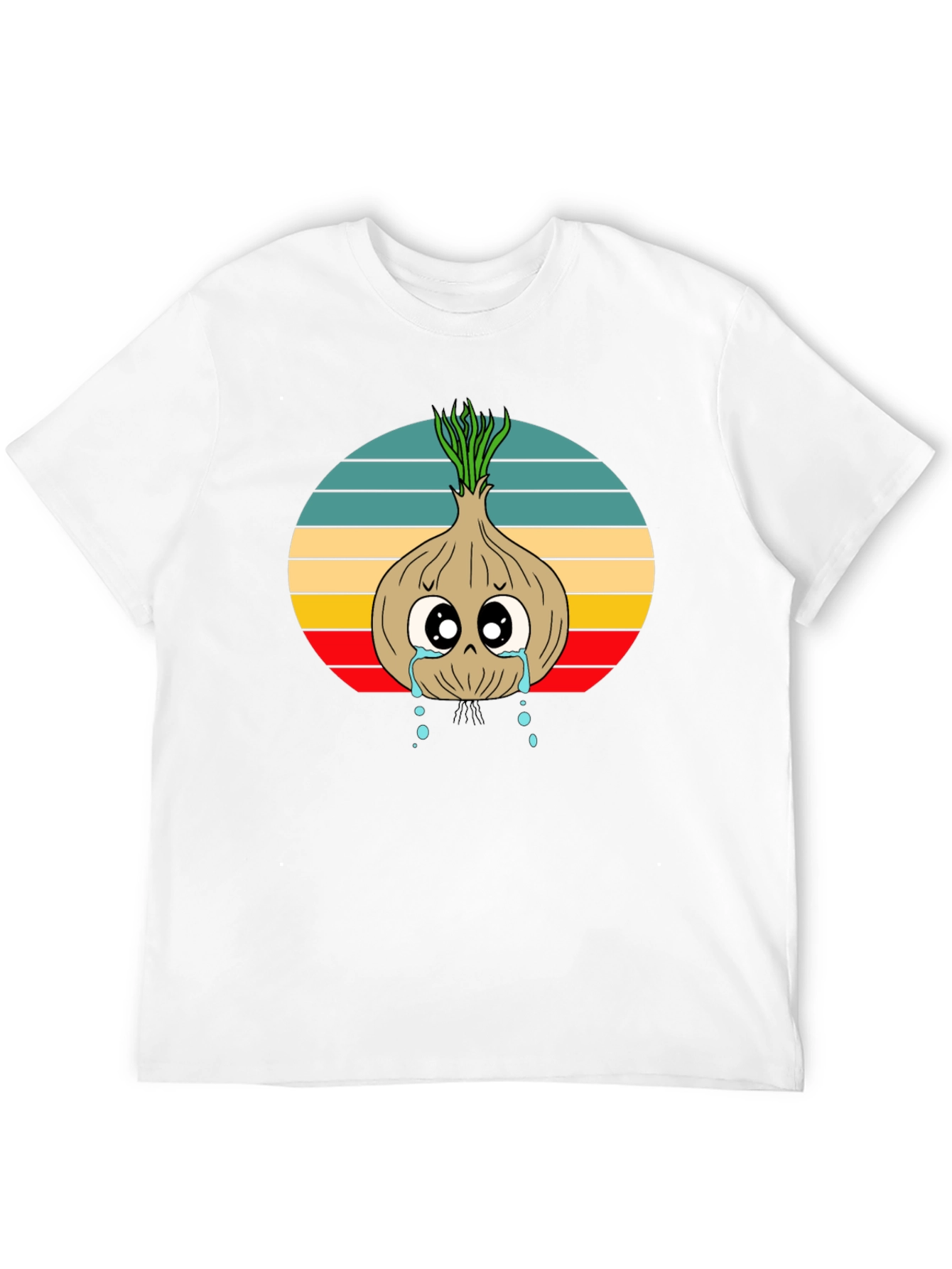 Crying Onion Graphic Tee - Retro Style