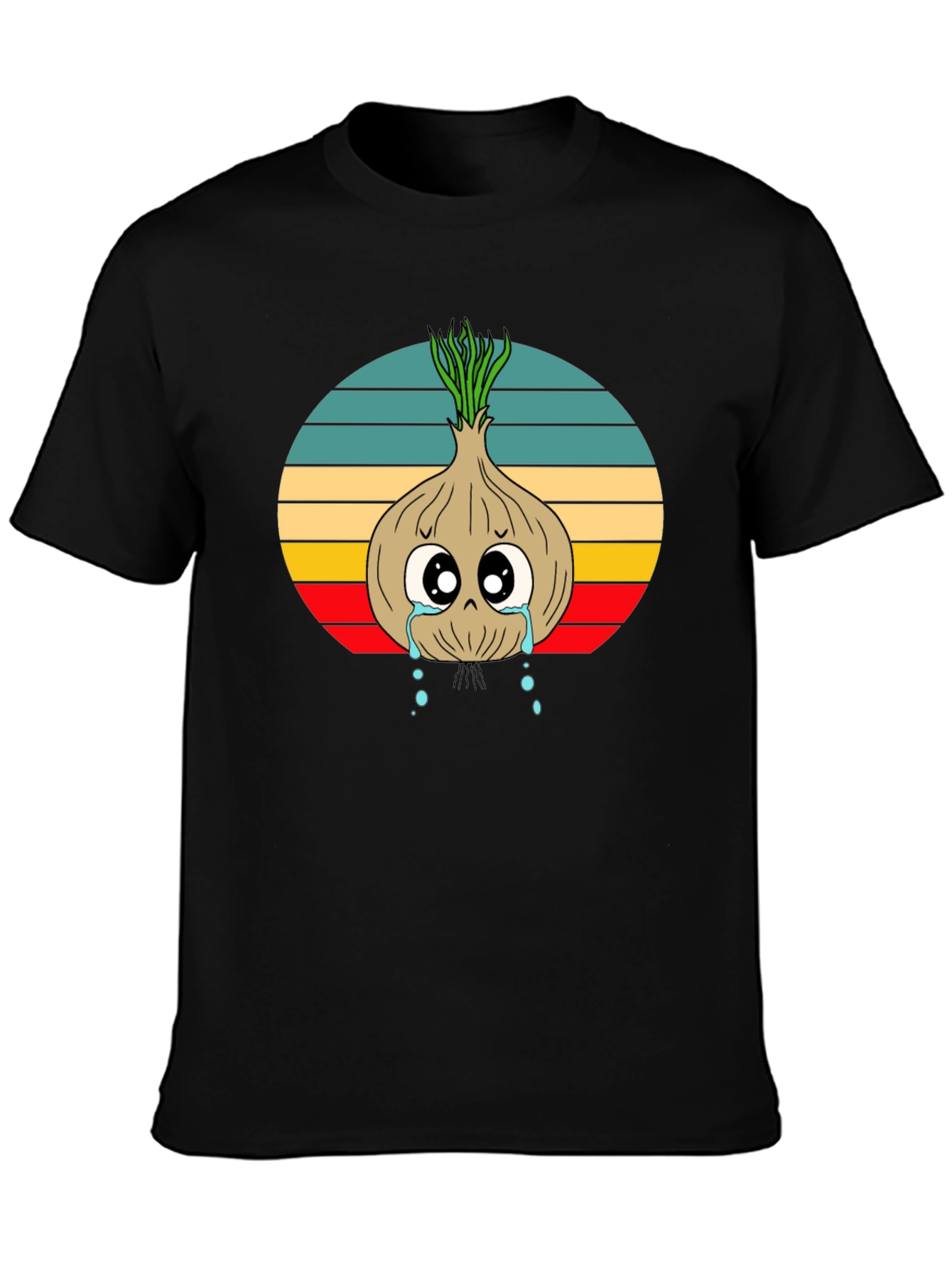 Crying Onion Graphic Tee - Retro Style