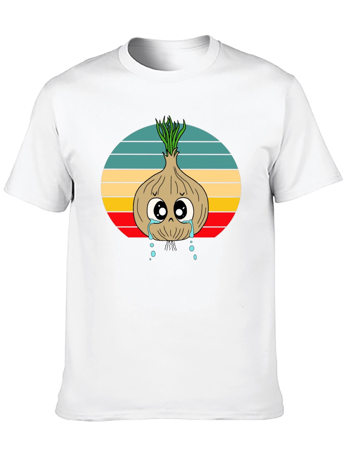 Crying Onion Graphic Tee - Retro Style
