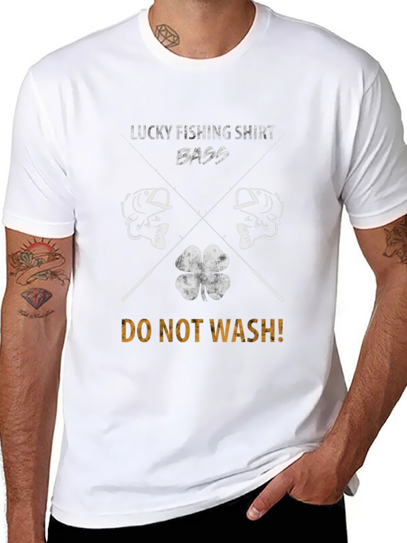Lucky Fishing Bass Graphic Tee - Do Not Wash!