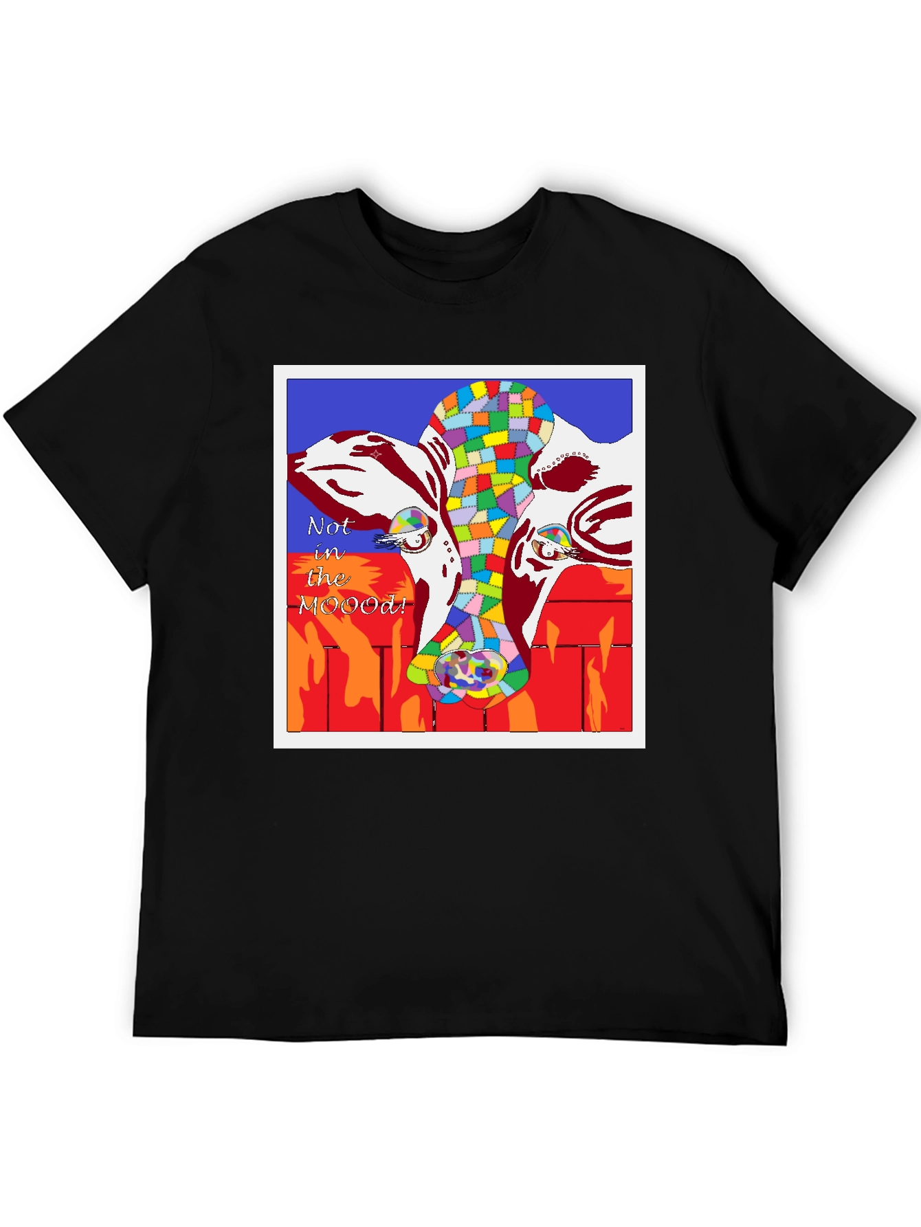 Not in the MOOD! Cow Graphic T-Shirt