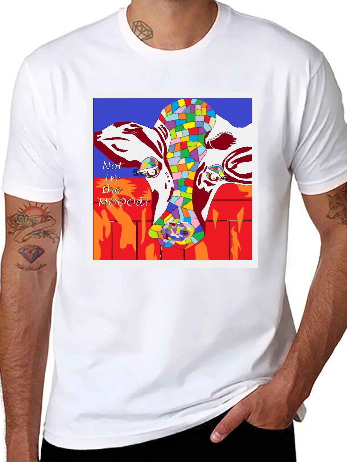 Not in the MOOD! Cow Graphic T-Shirt