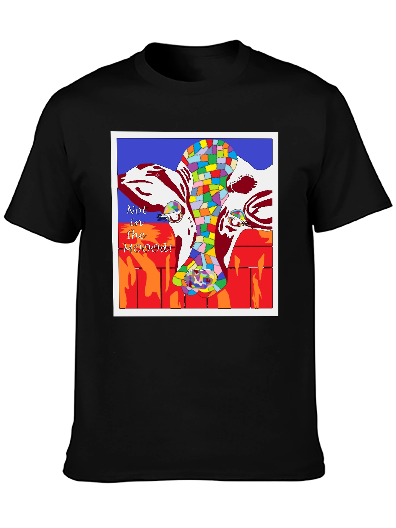 Not in the MOOD! Cow Graphic T-Shirt