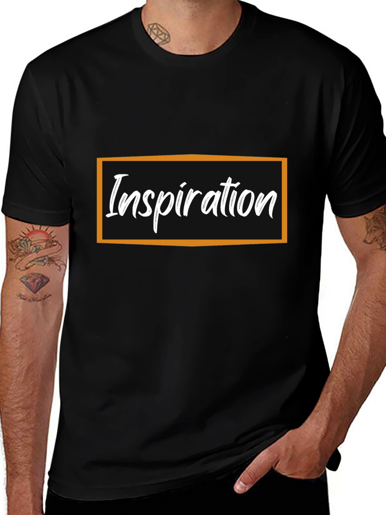 Inspiration Graphic Tee - Black Cotton T-Shirt