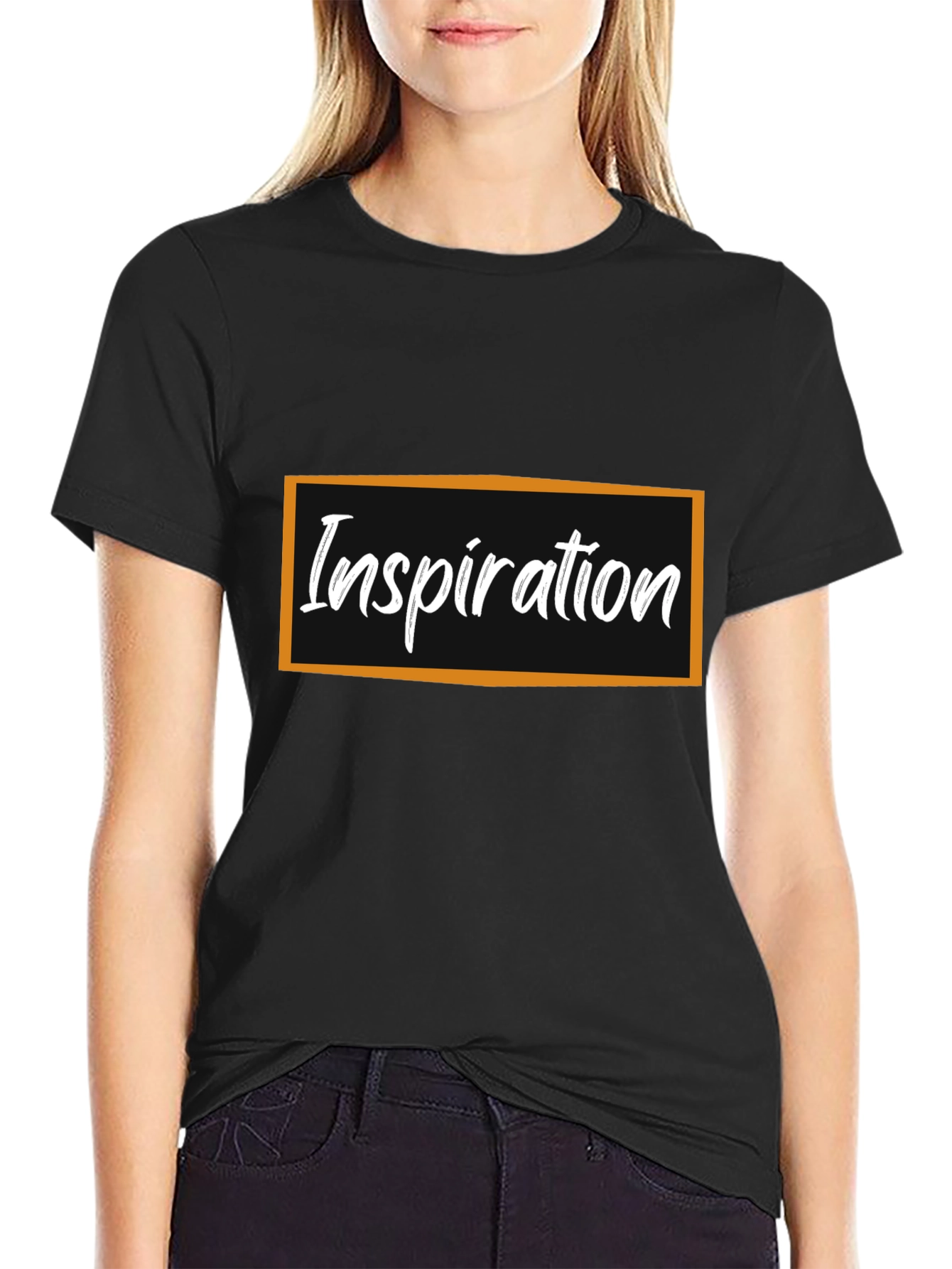 Inspiration Graphic Tee - Black Cotton T-Shirt