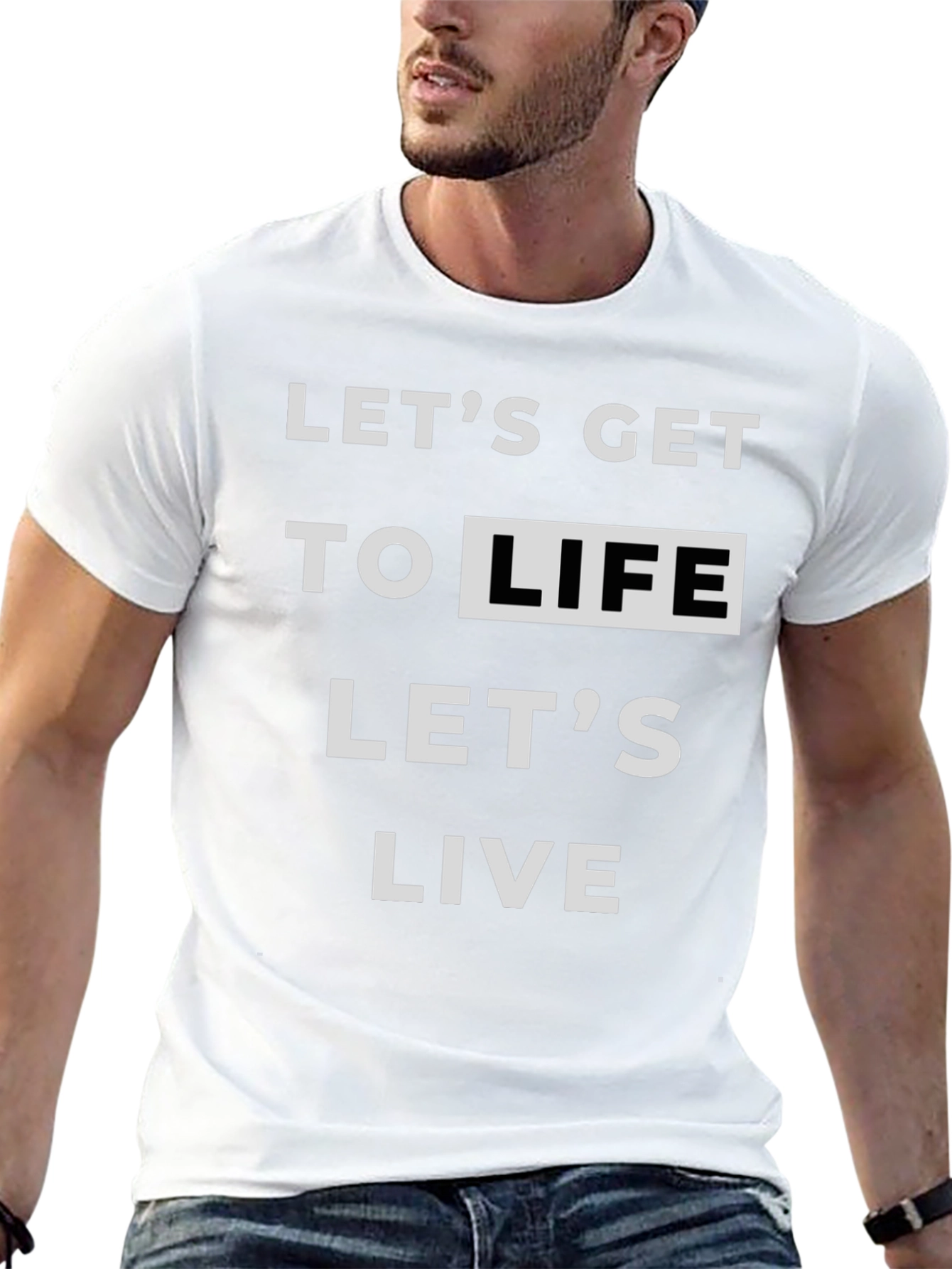 Lets Get To Life Graphic Tee - Black