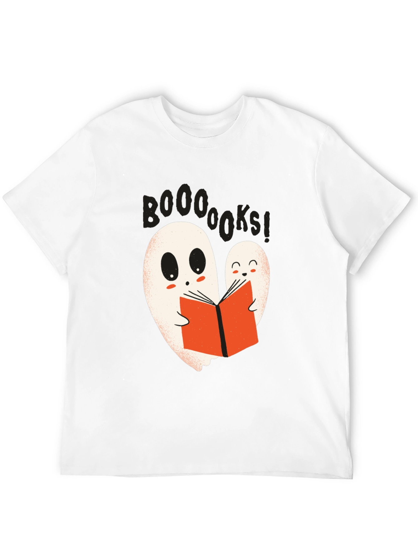 Booooks! Ghost Reading Book Graphic T-Shirt