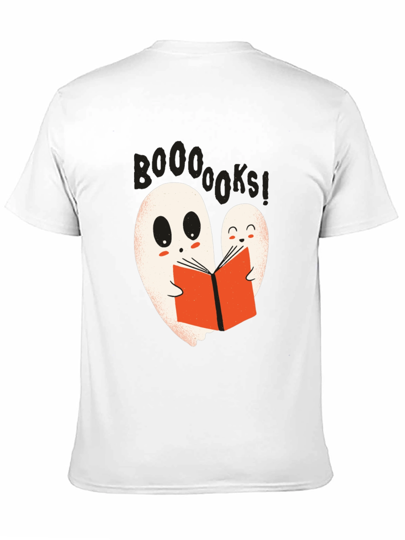 Booooks! Ghost Reading Book Graphic T-Shirt