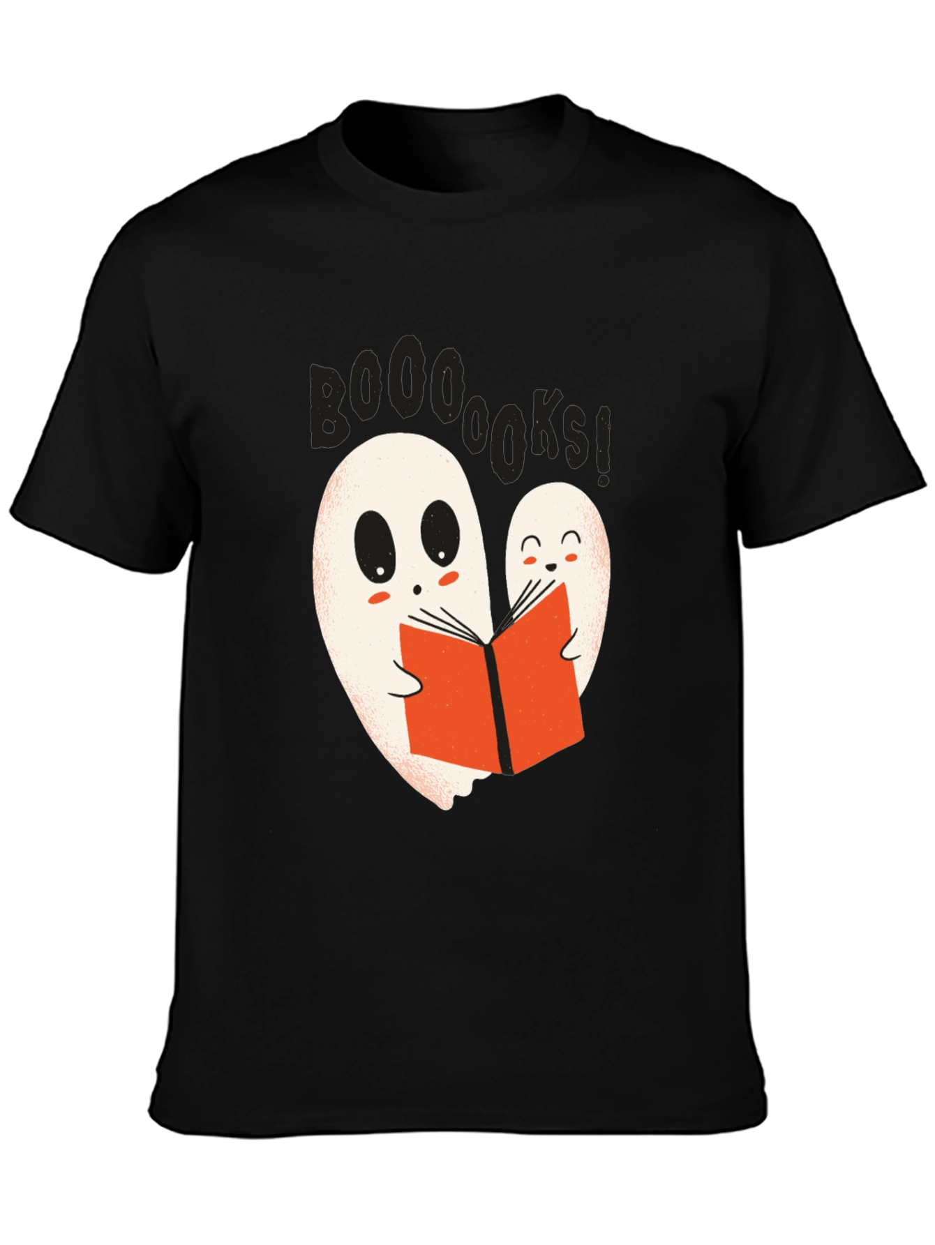 Booooks! Ghost Reading Book Graphic T-Shirt