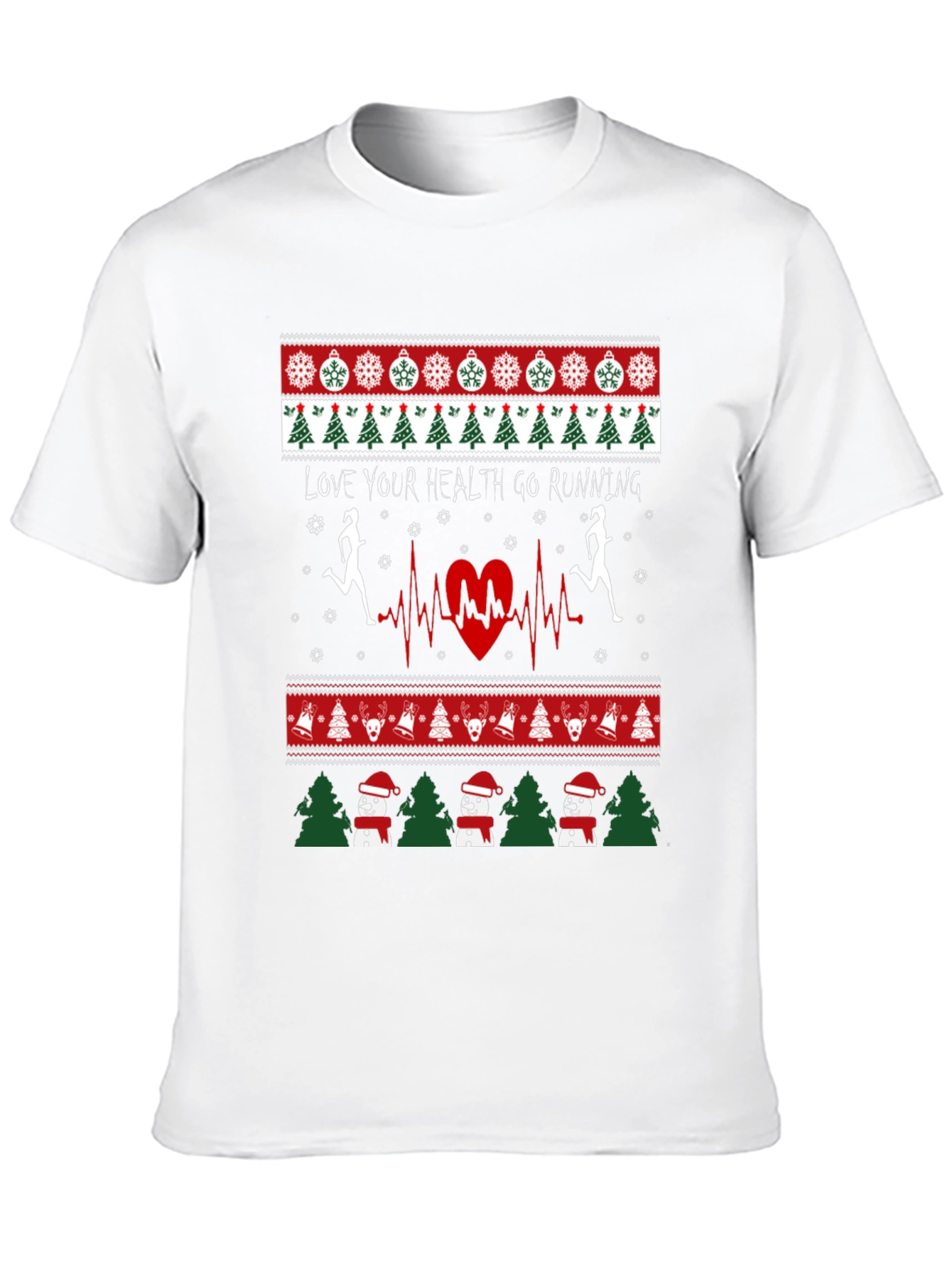 Festive Running Ugly Christmas T-Shirt