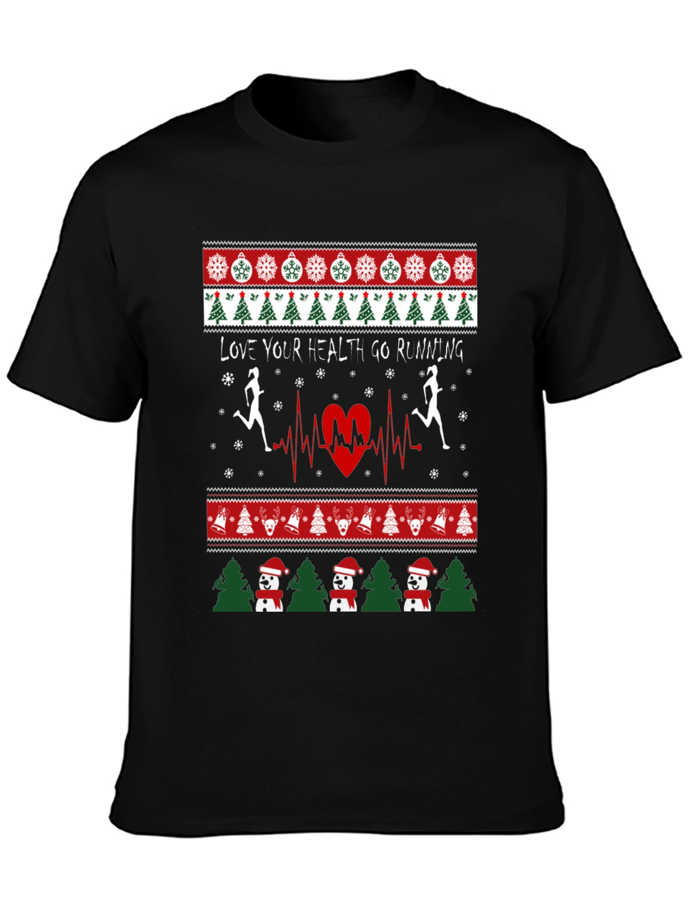 Festive Running Ugly Christmas T-Shirt