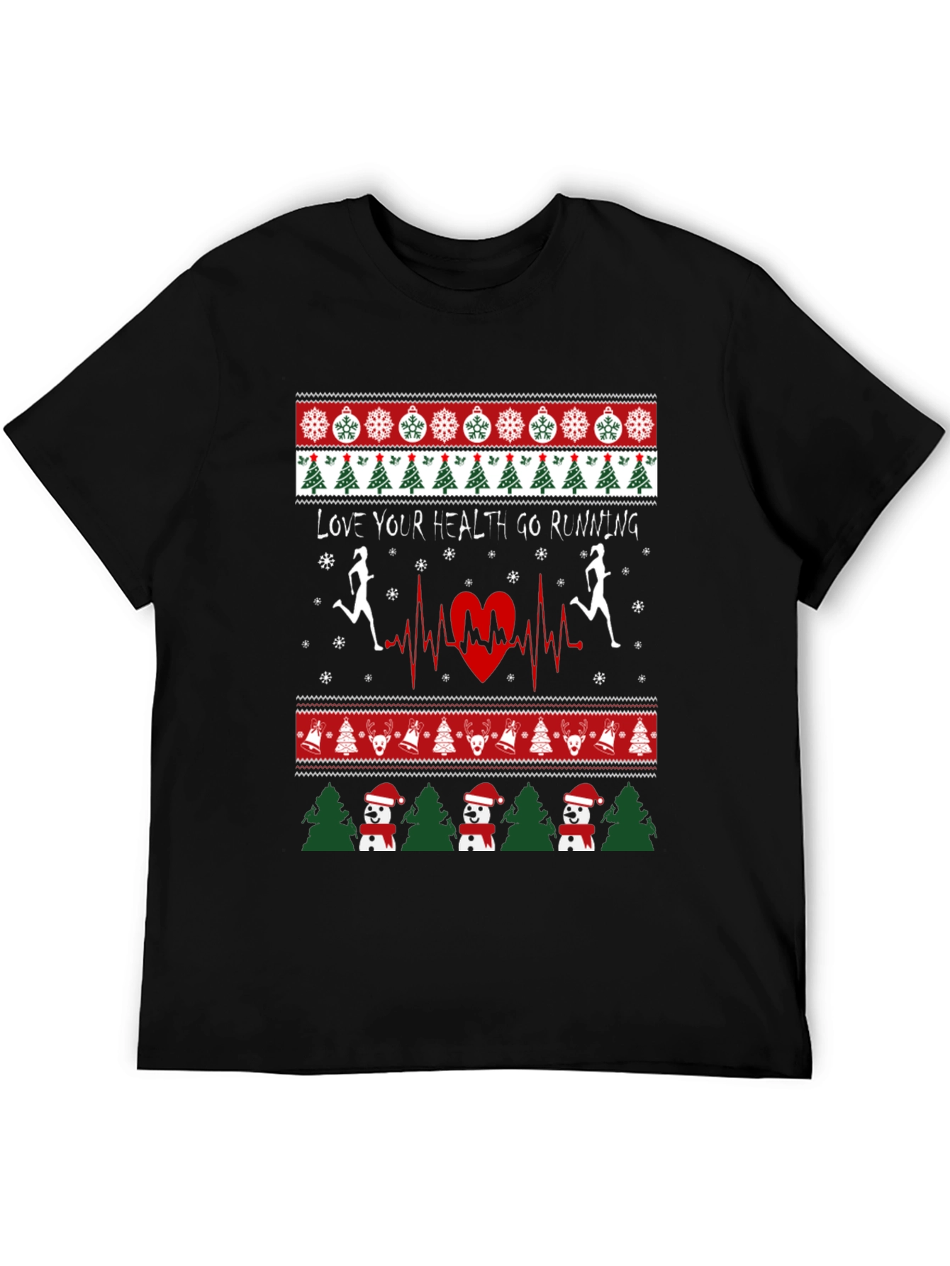 Festive Running Ugly Christmas T-Shirt