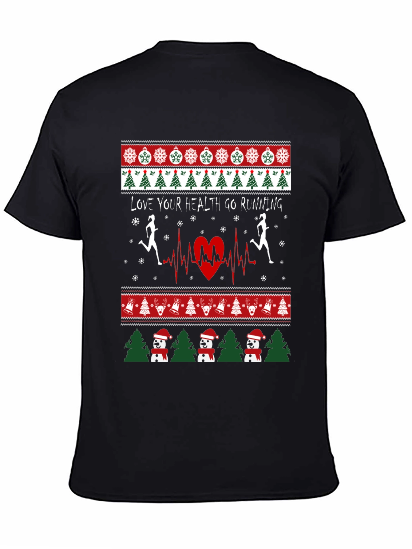 Festive Running Ugly Christmas T-Shirt
