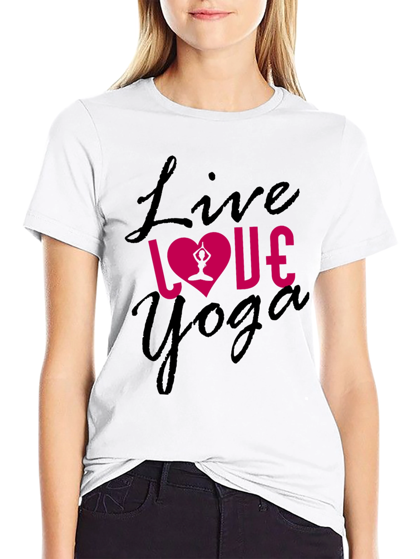 Live Love Yoga Black T-Shirt