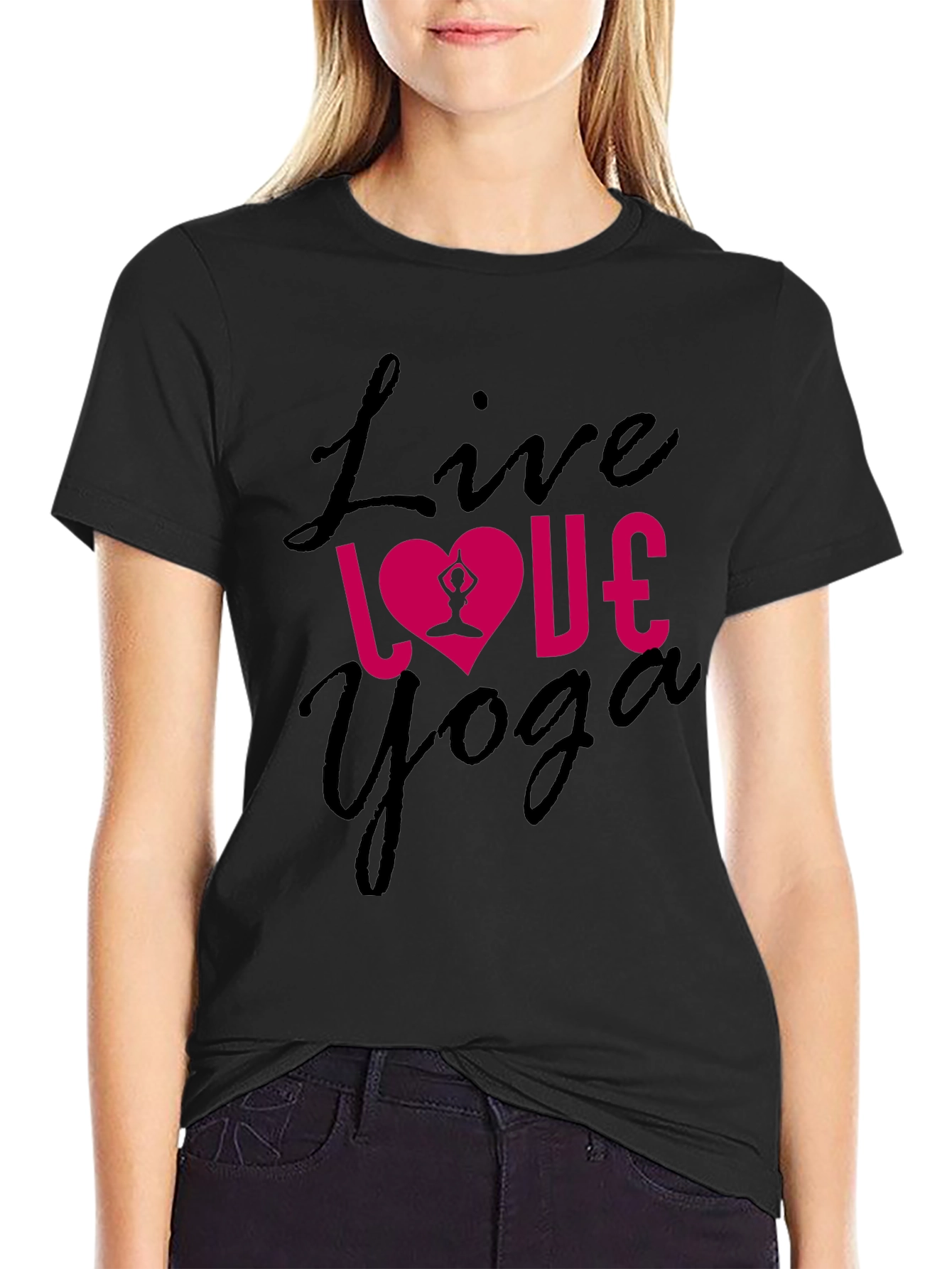 Live Love Yoga Black T-Shirt