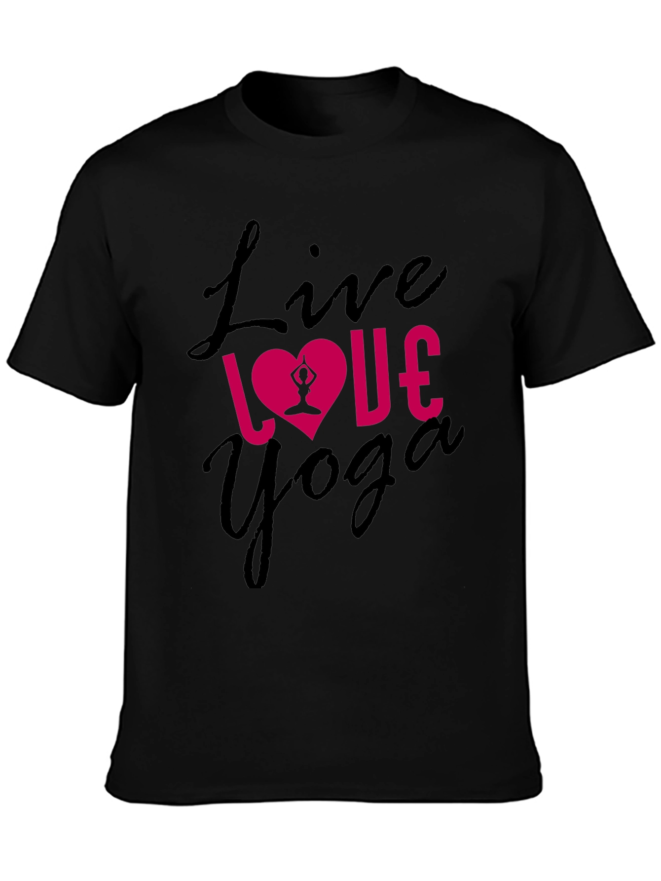 Live Love Yoga Black T-Shirt
