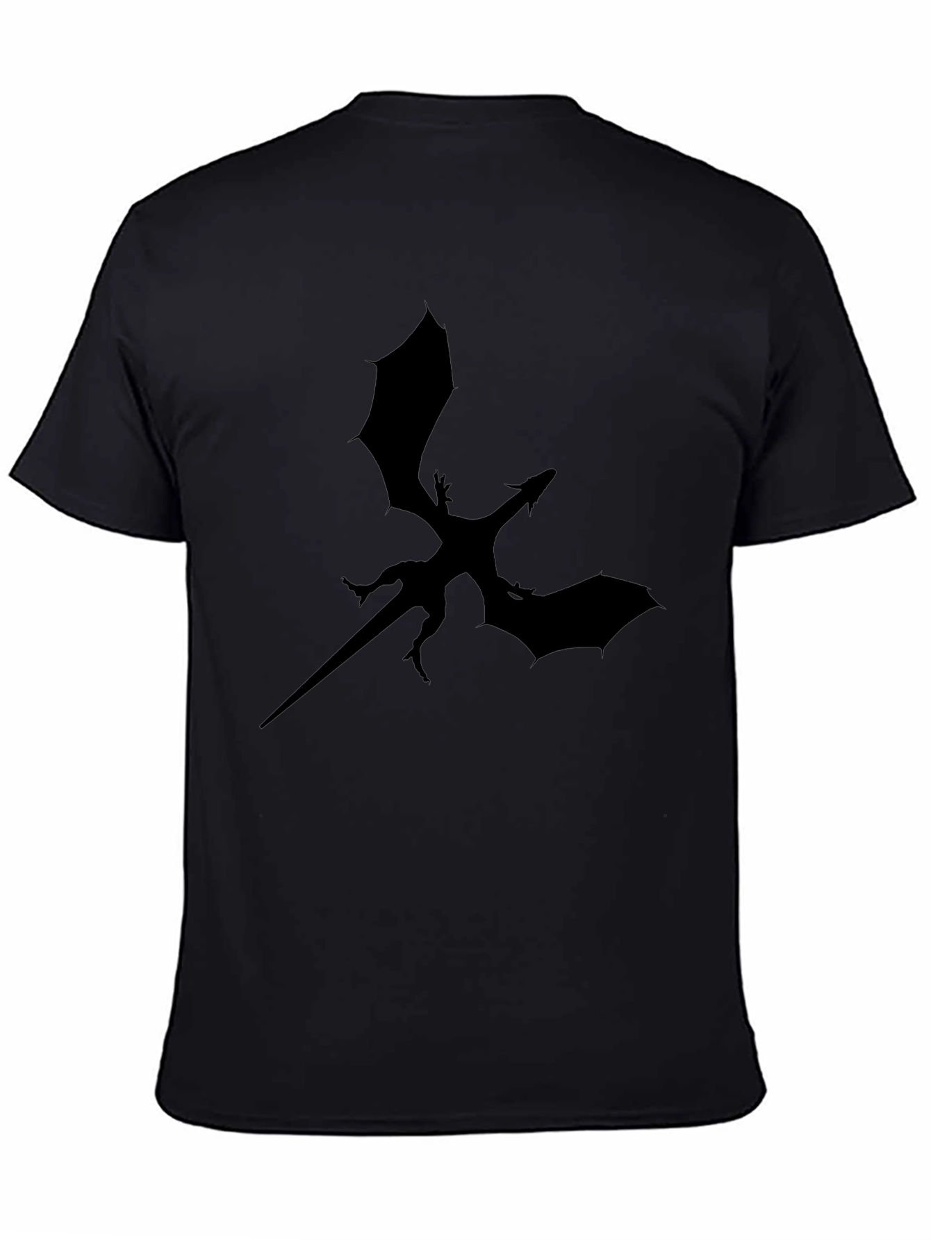 Black Dragon Silhouette Graphic Tee - Mens T-Shirt