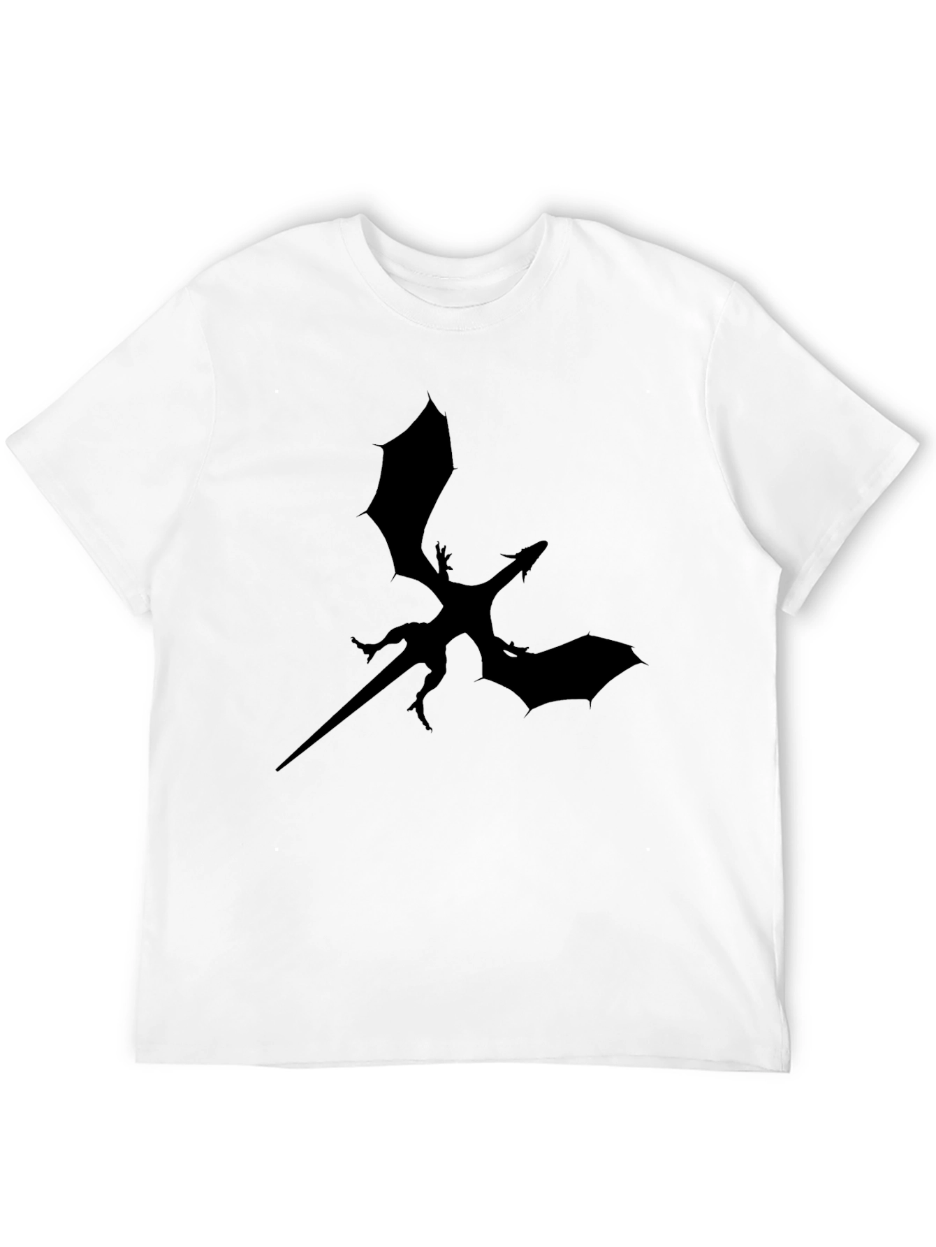 Black Dragon Silhouette Graphic Tee - Mens T-Shirt