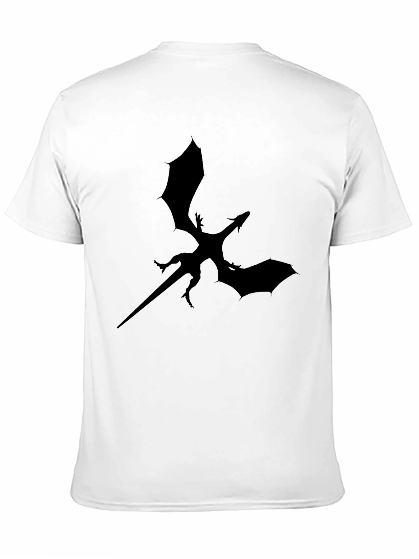 Black Dragon Silhouette Graphic Tee - Mens T-Shirt