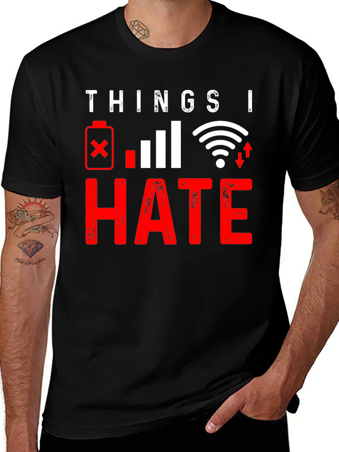 Things I Hate: Tech Humor Graphic T-Shirt